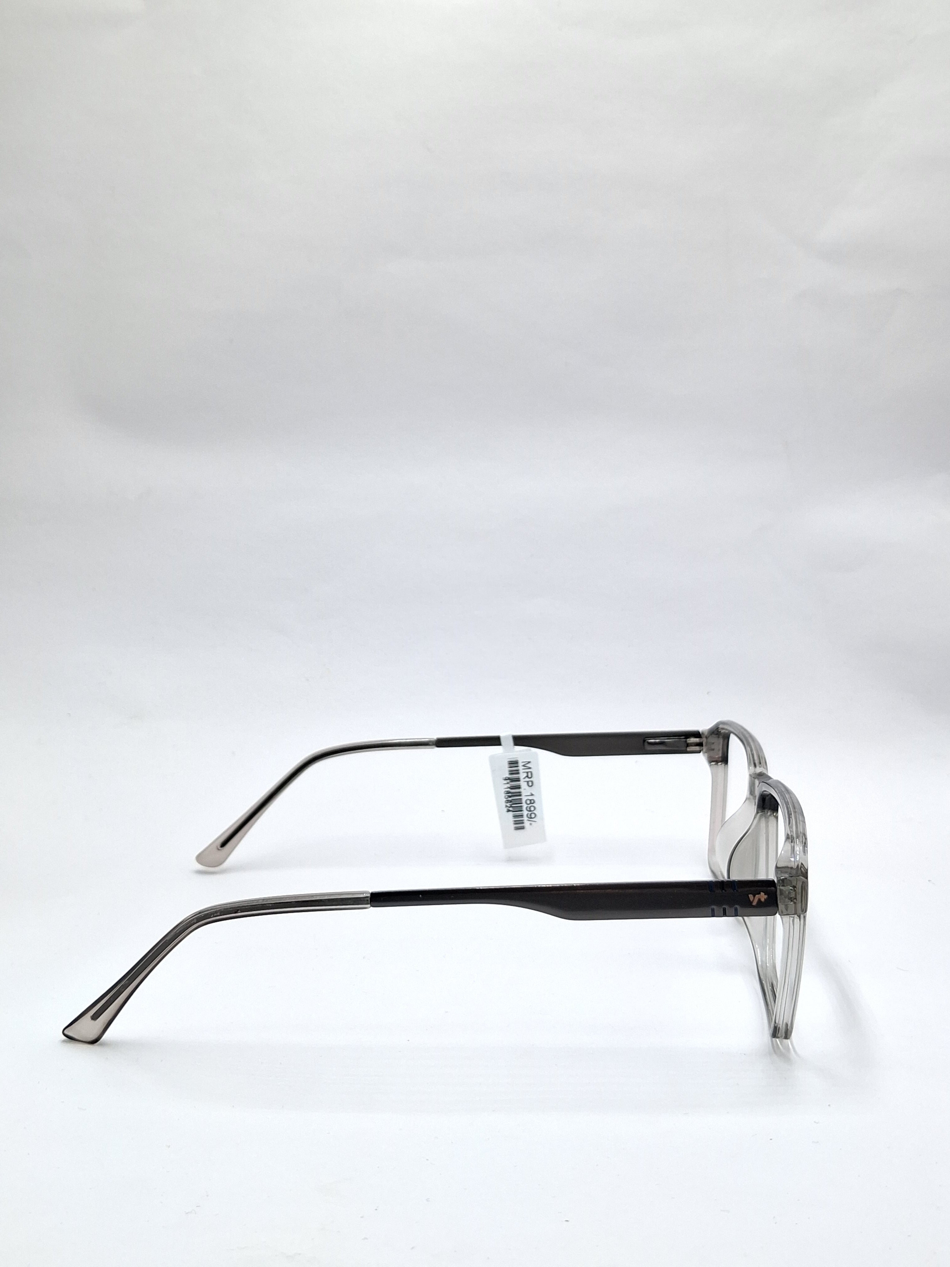 vision plus transparent silver frame