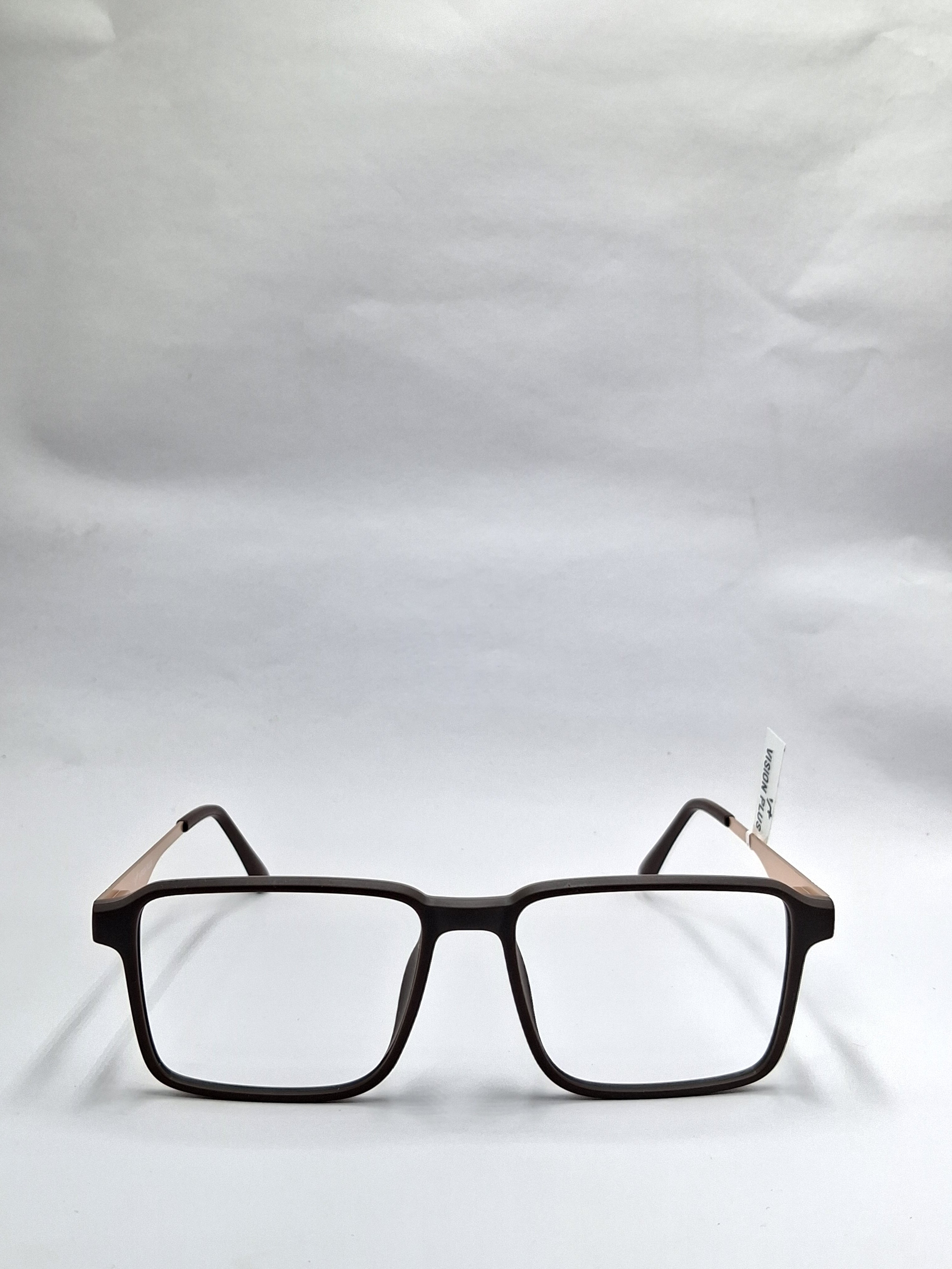 vision plus matte brown and gold frame