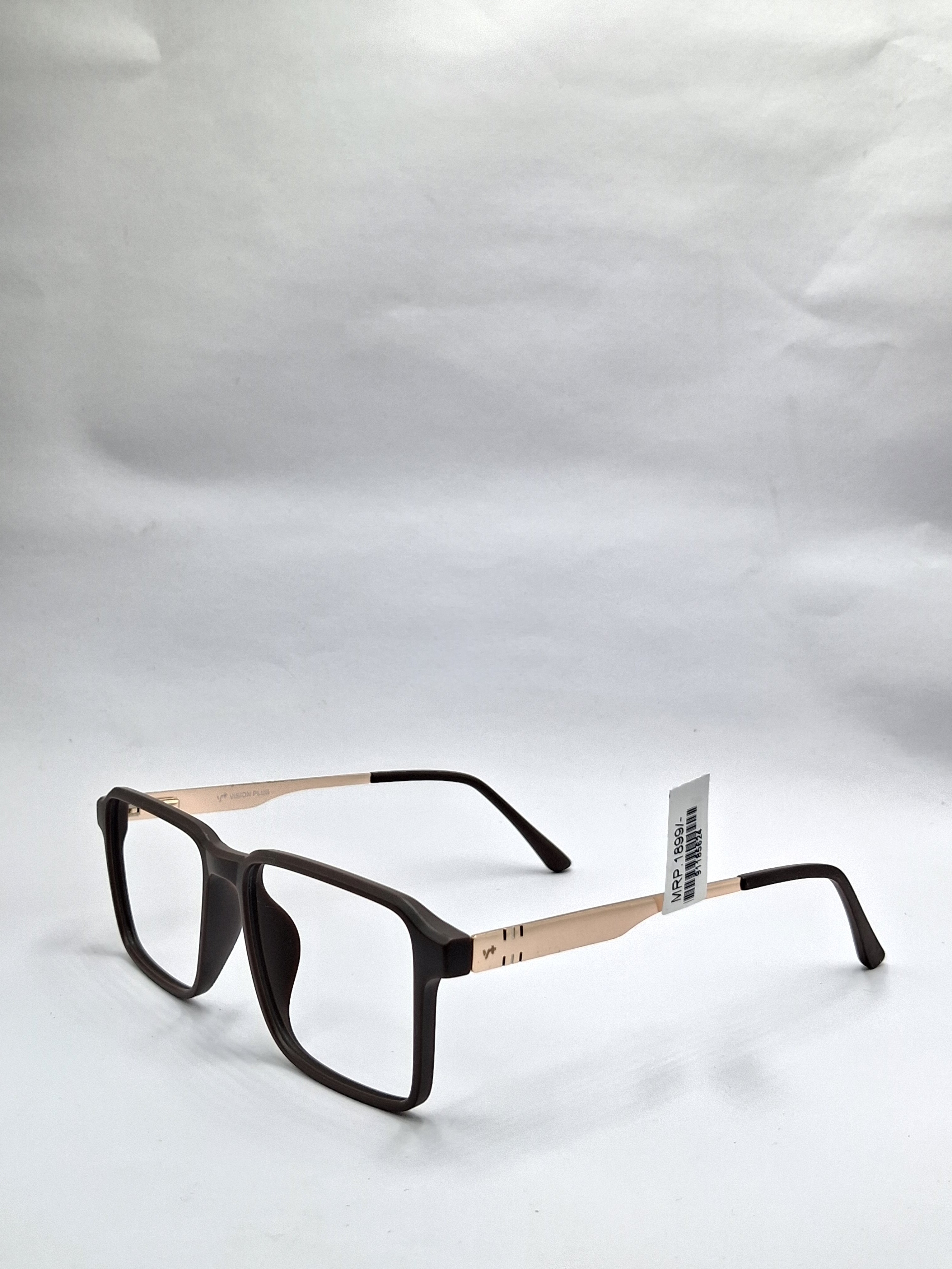 vision plus matte brown and gold frame