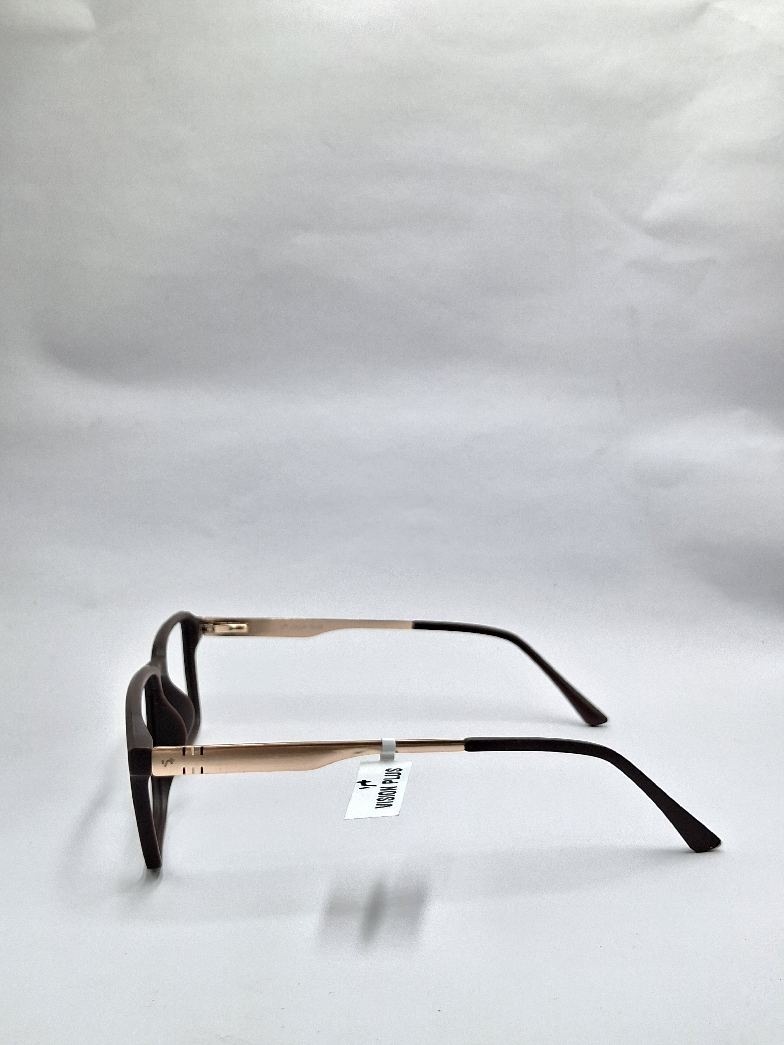vision plus matte brown and gold frame