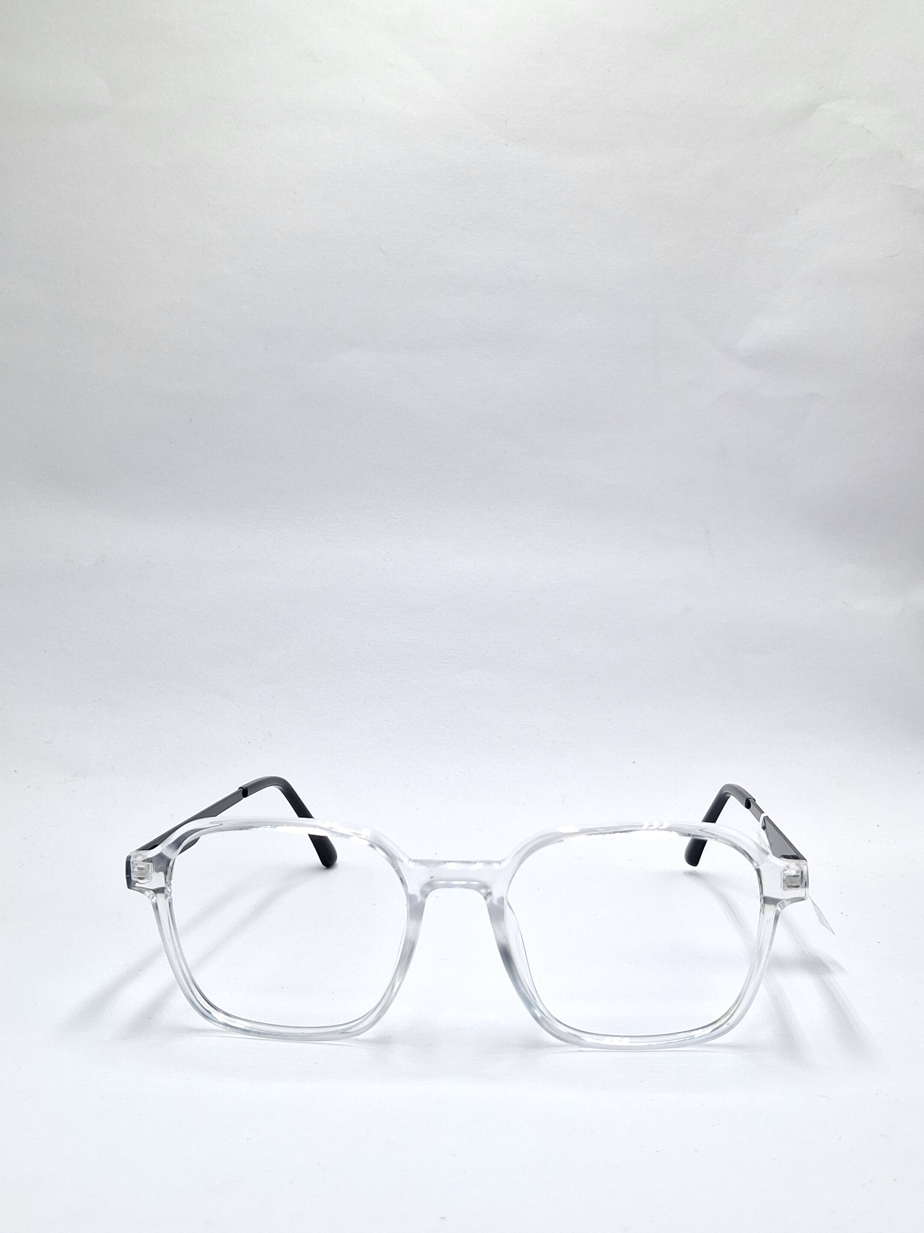 vision plus transparent white and black frame