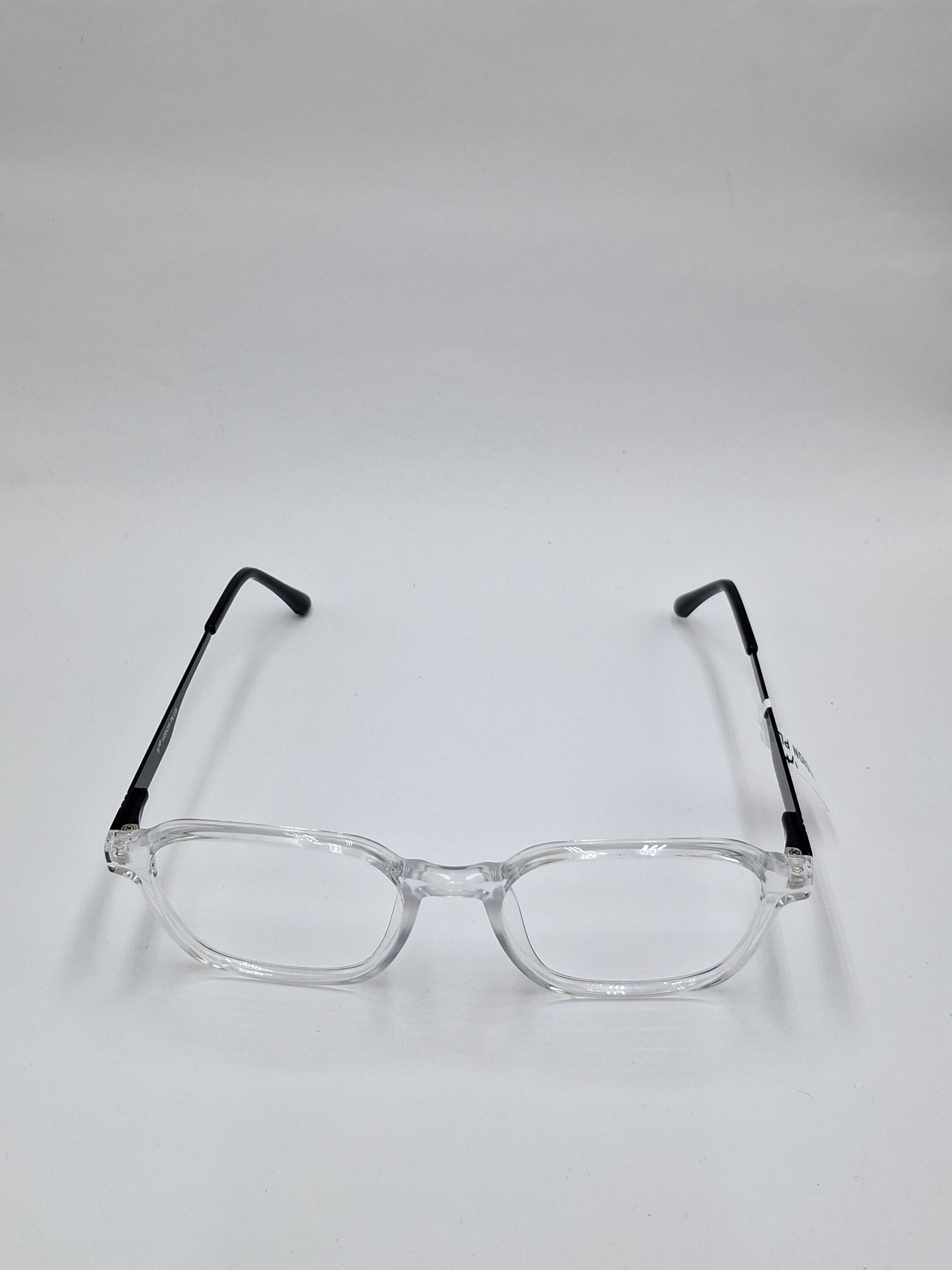 vision plus transparent white and black frame