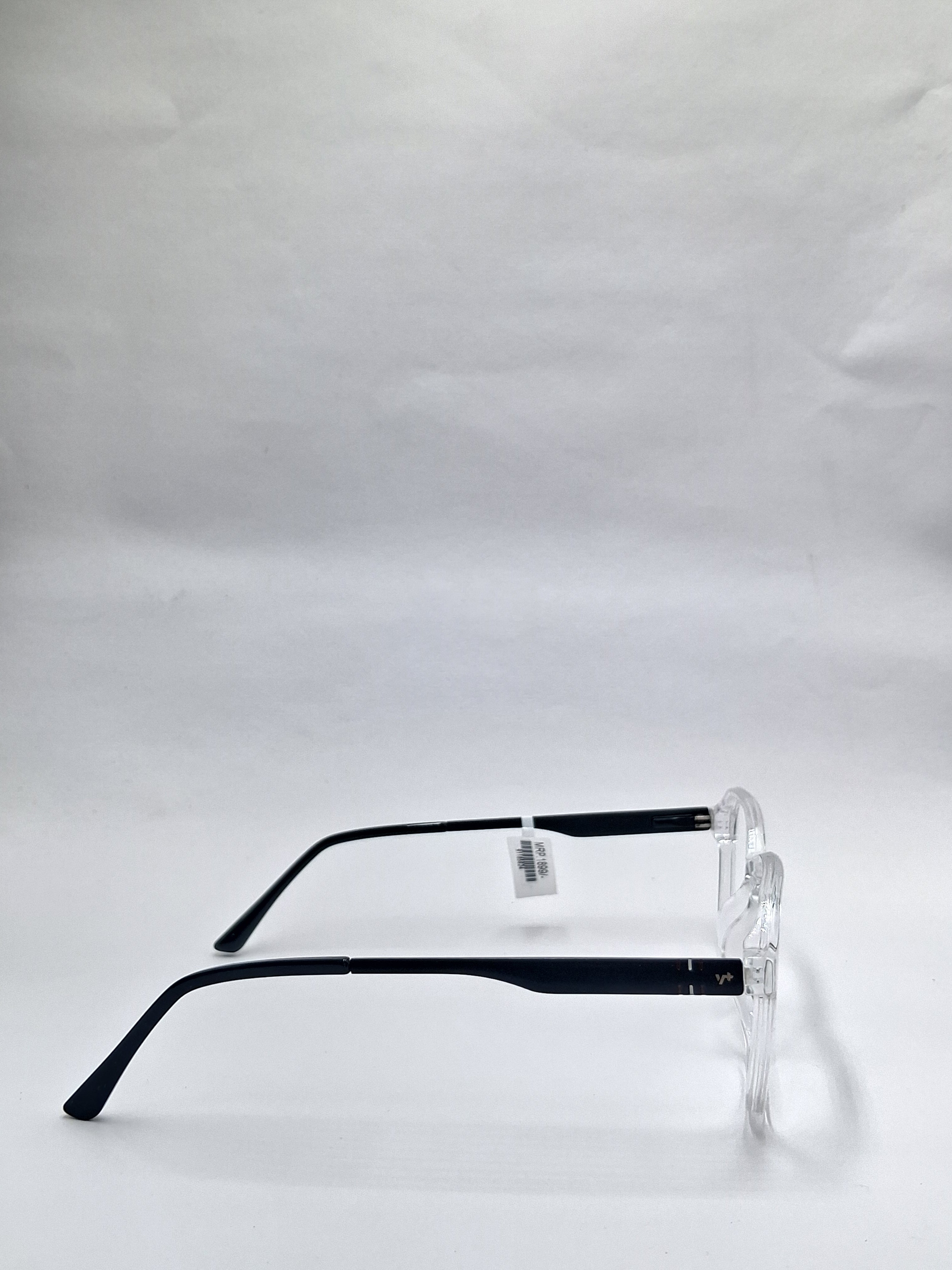 vision plus transparent white and black frame