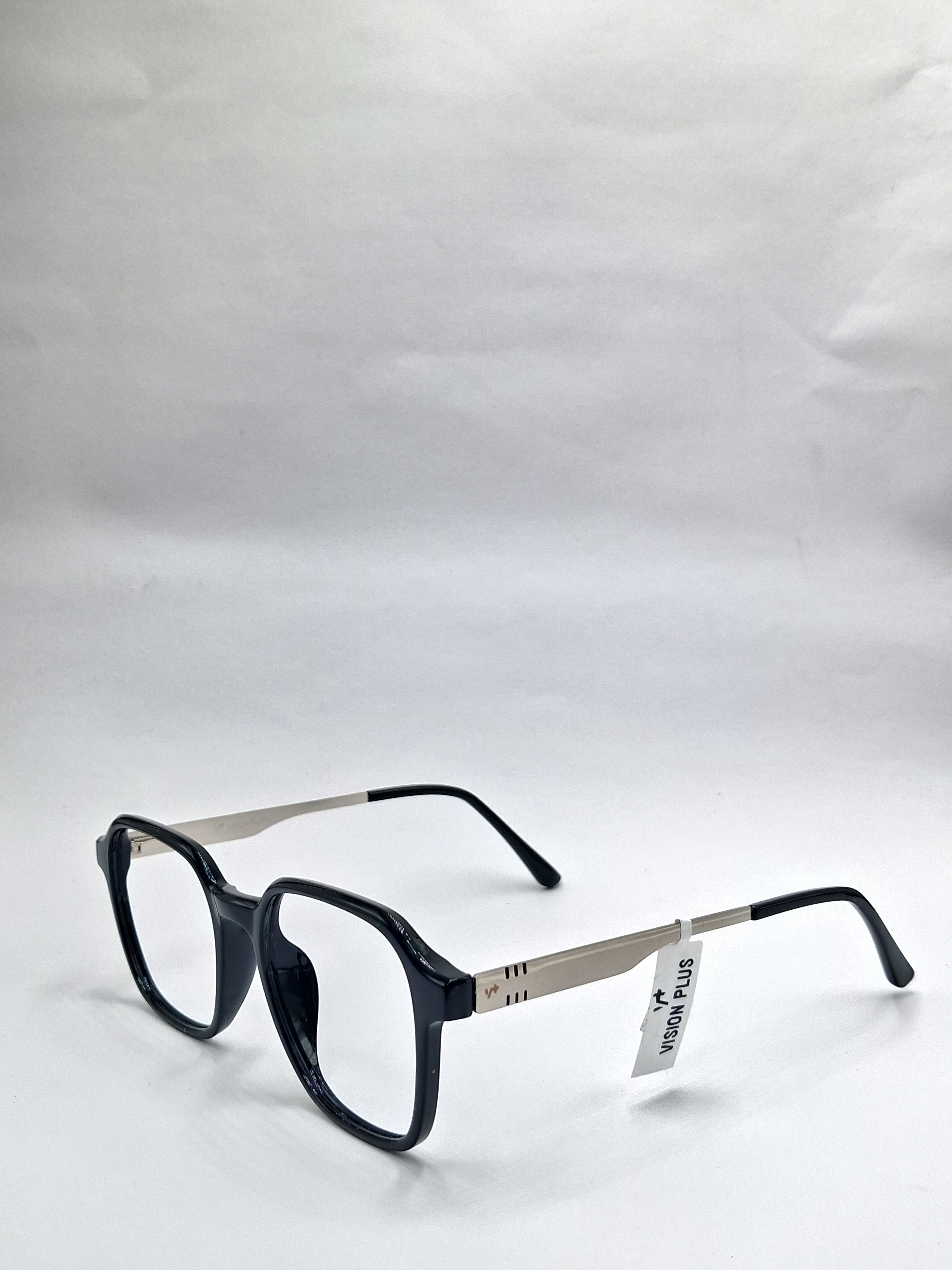 vision plus black and silver frame