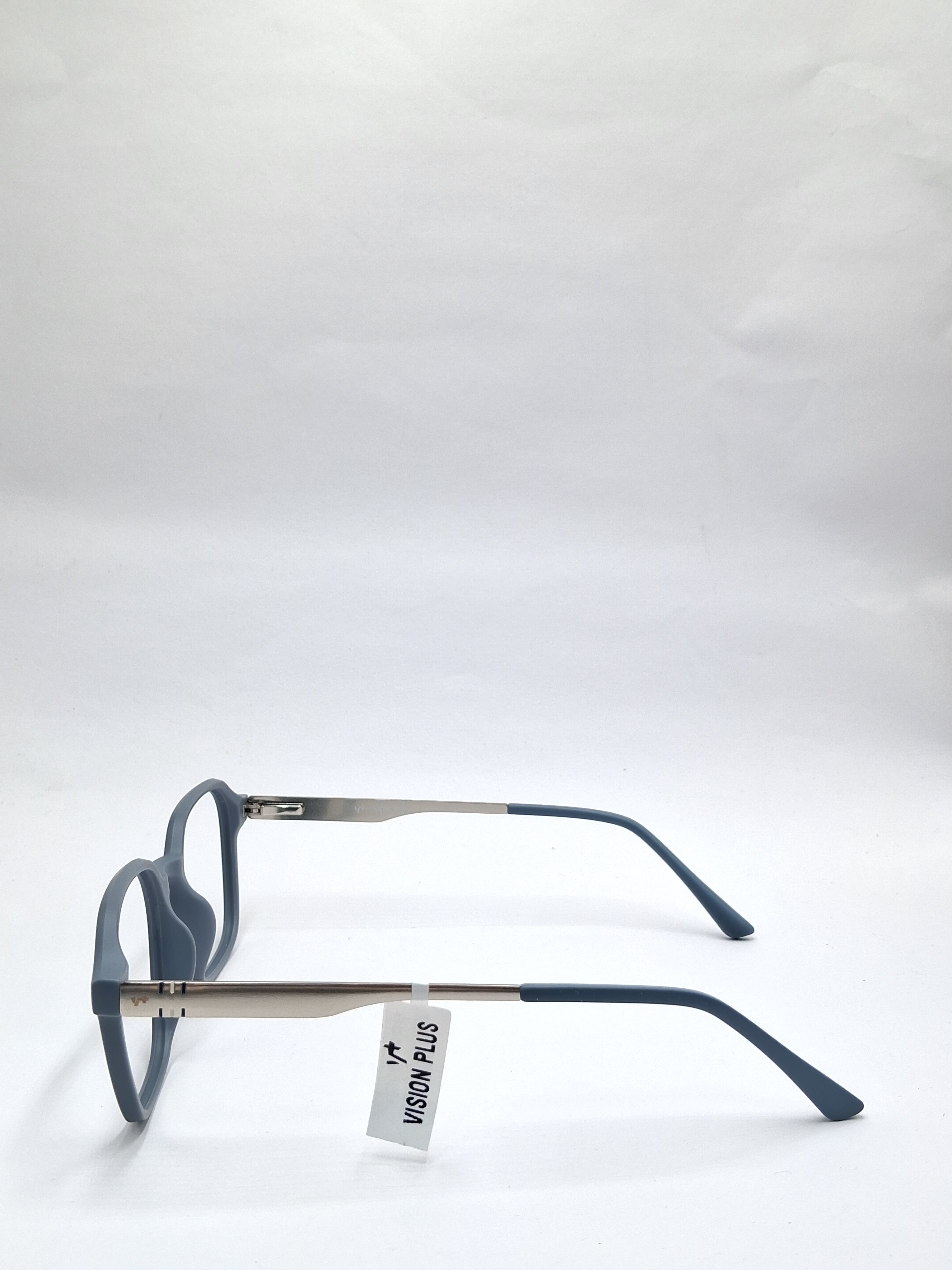 vision plus matte gray and silver frame