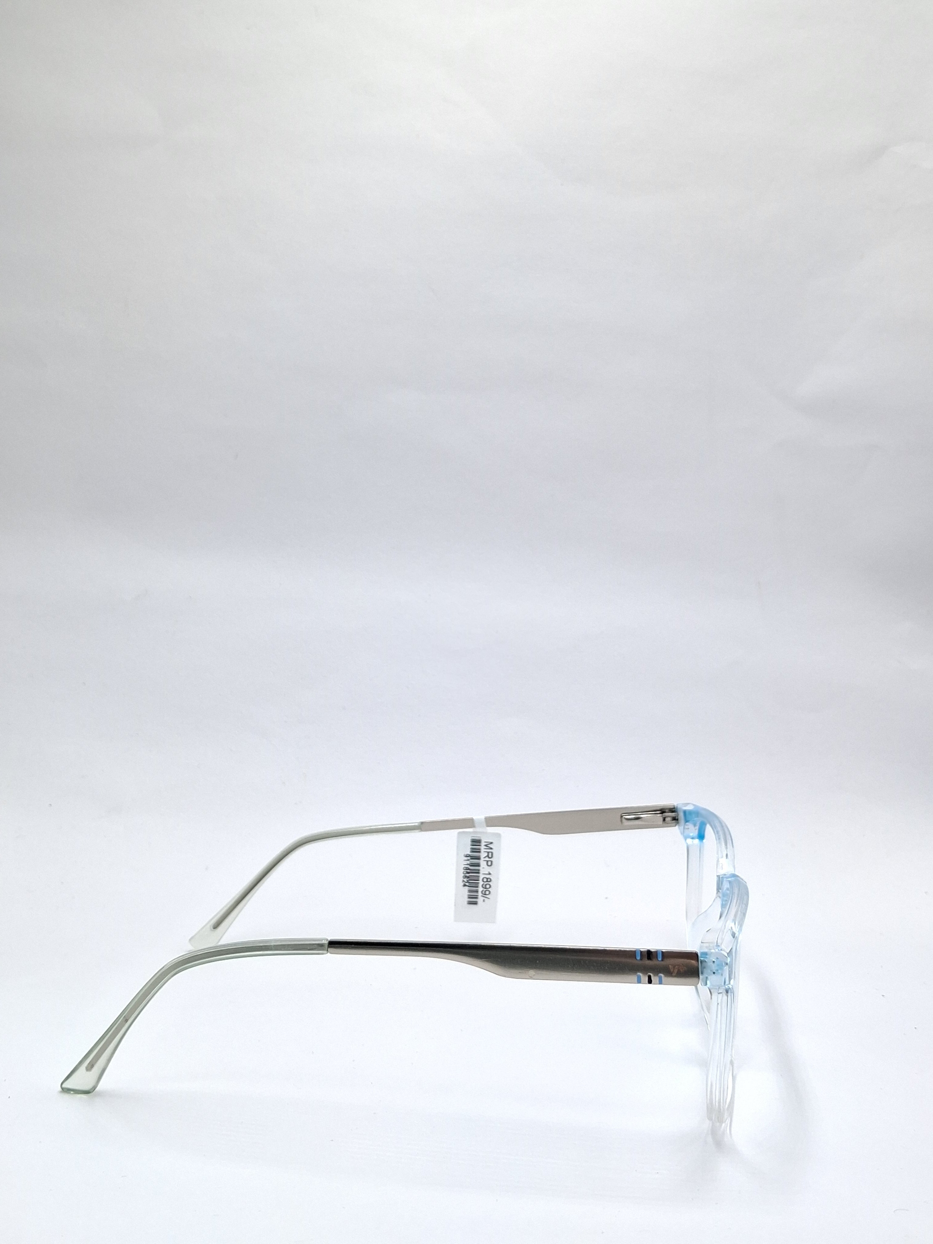 vision plus transparent blue silver frame with metal stick