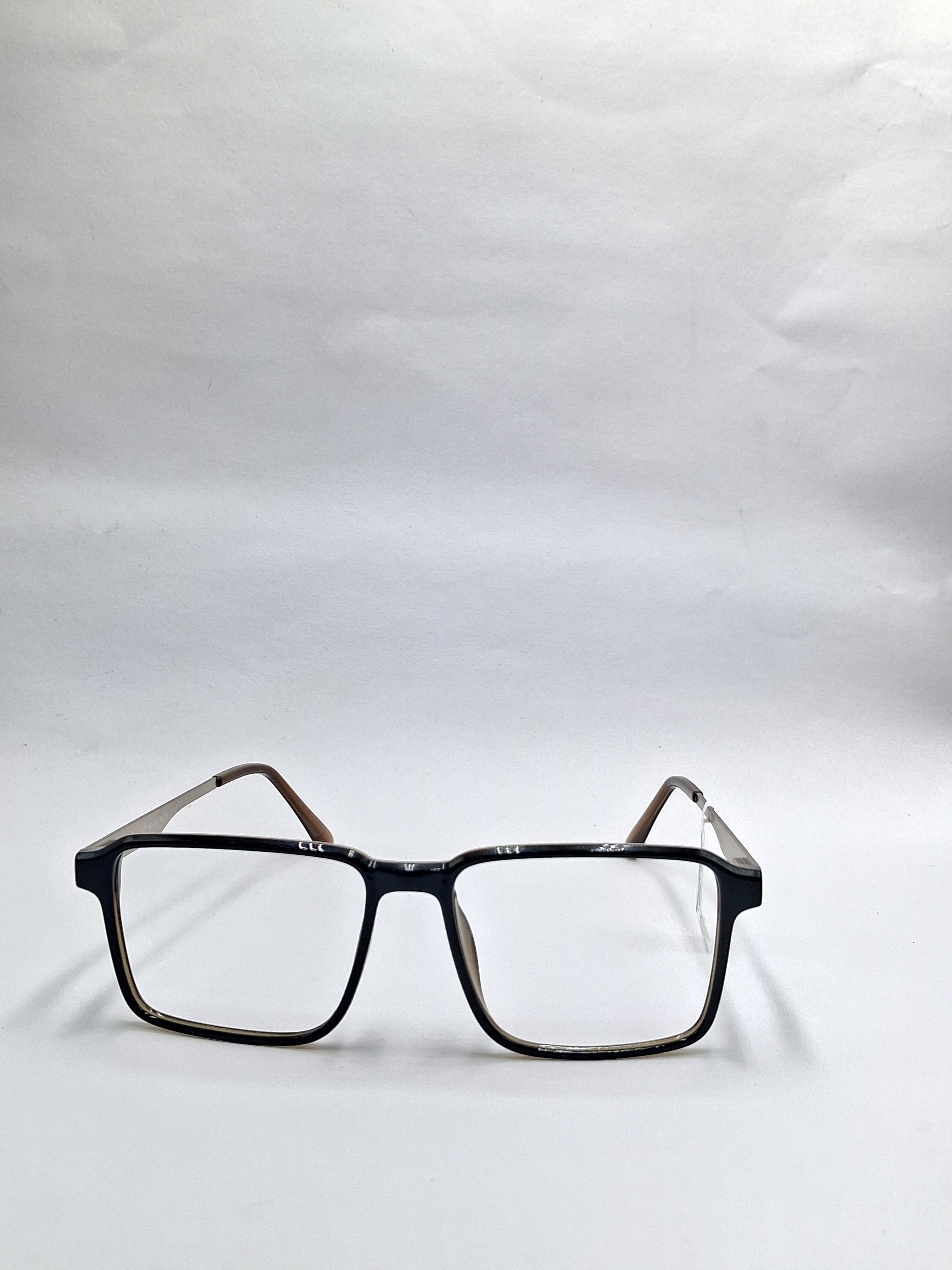 vision plus brown and silver frame with metal stick frame