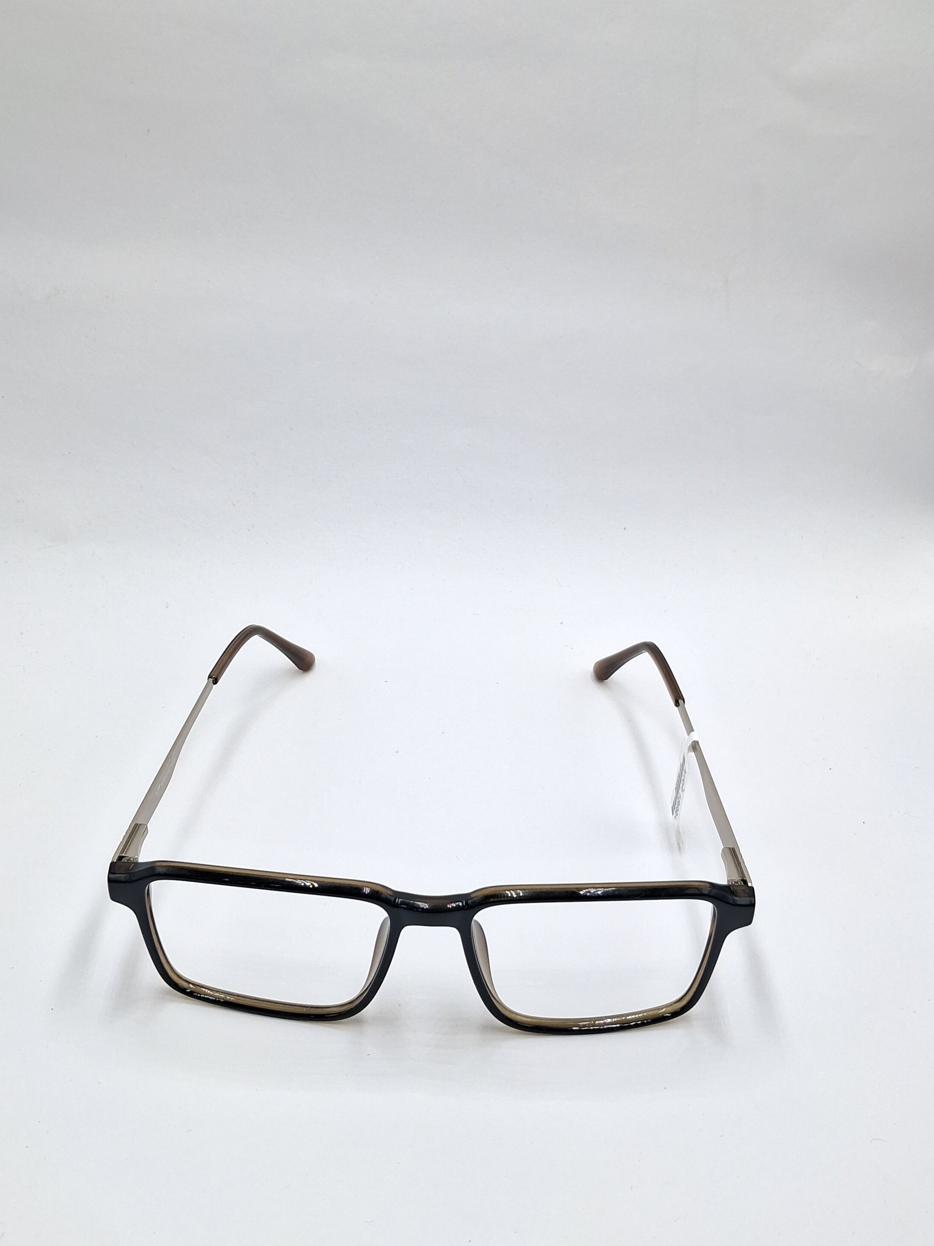 vision plus brown and silver frame with metal stick frame
