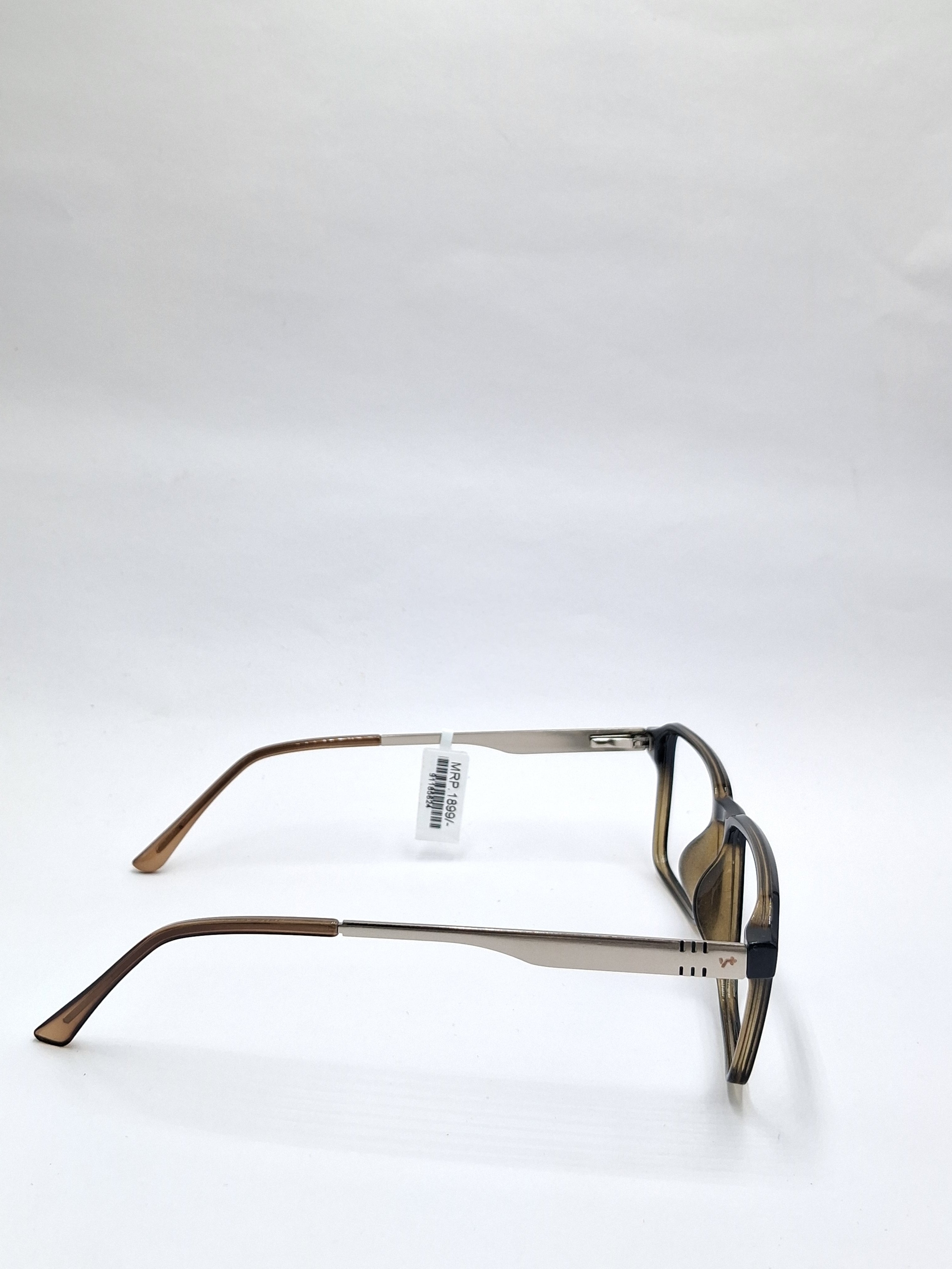 vision plus brown and silver frame with metal stick frame