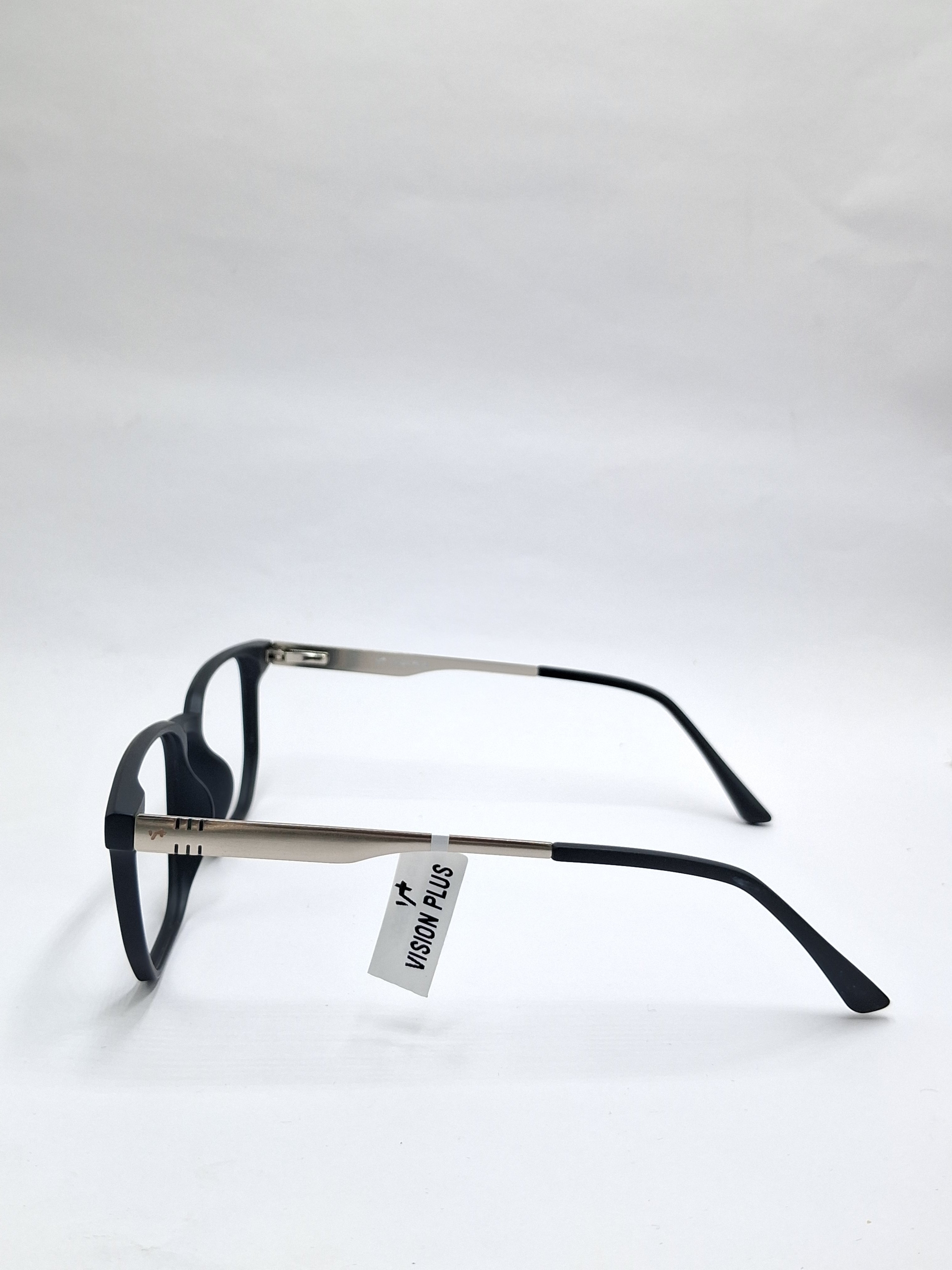vision plus matte black and silver with metal frame