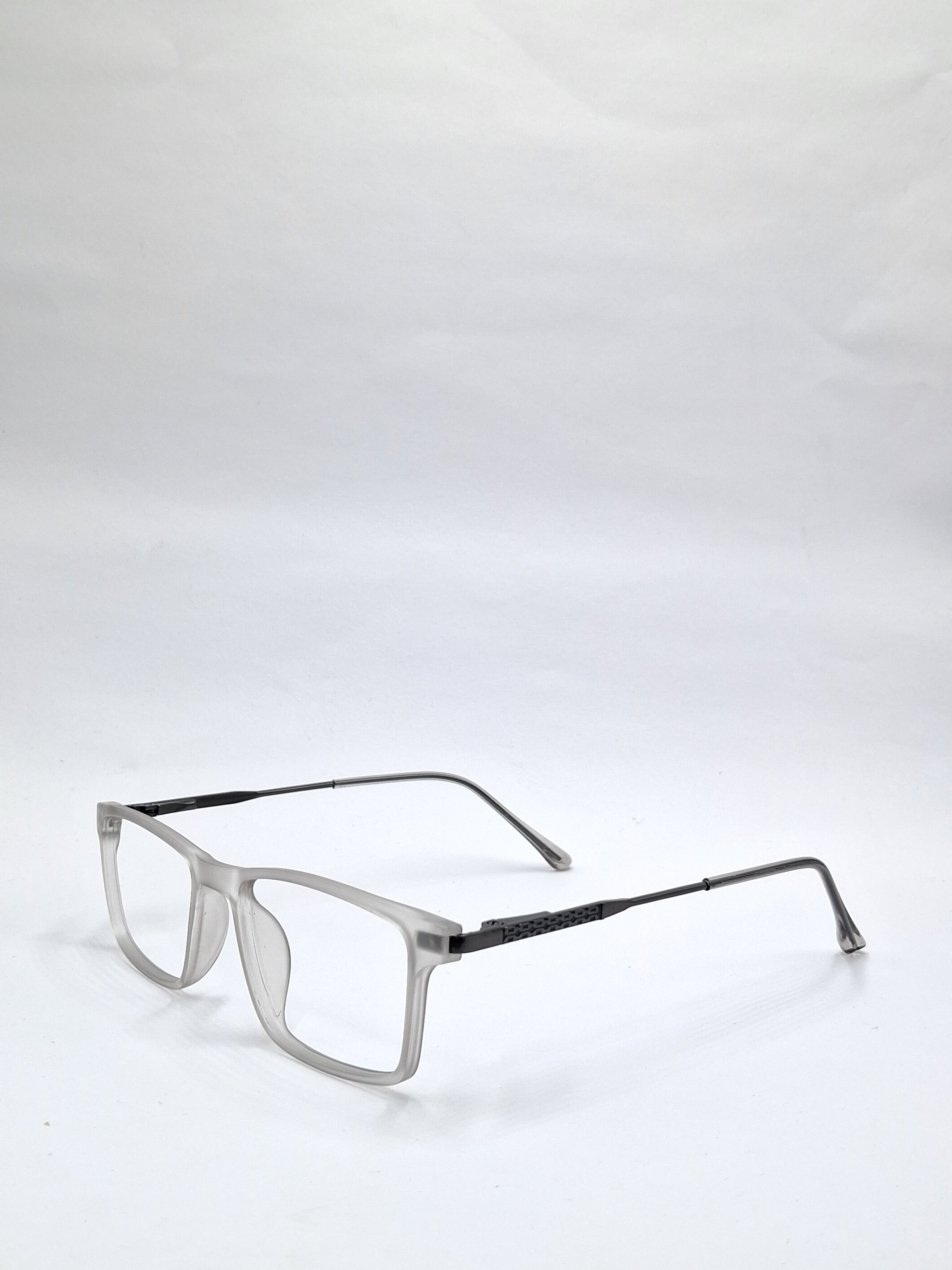 vision plus transparent silver matte with metal frame
