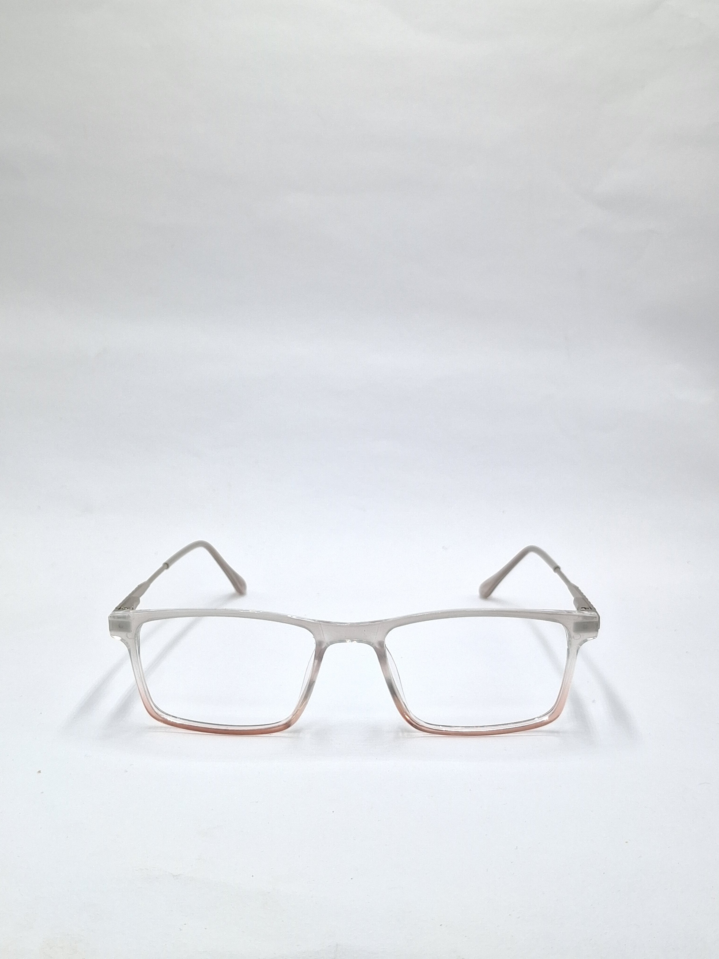 vision plus beige transparent white with metal frame