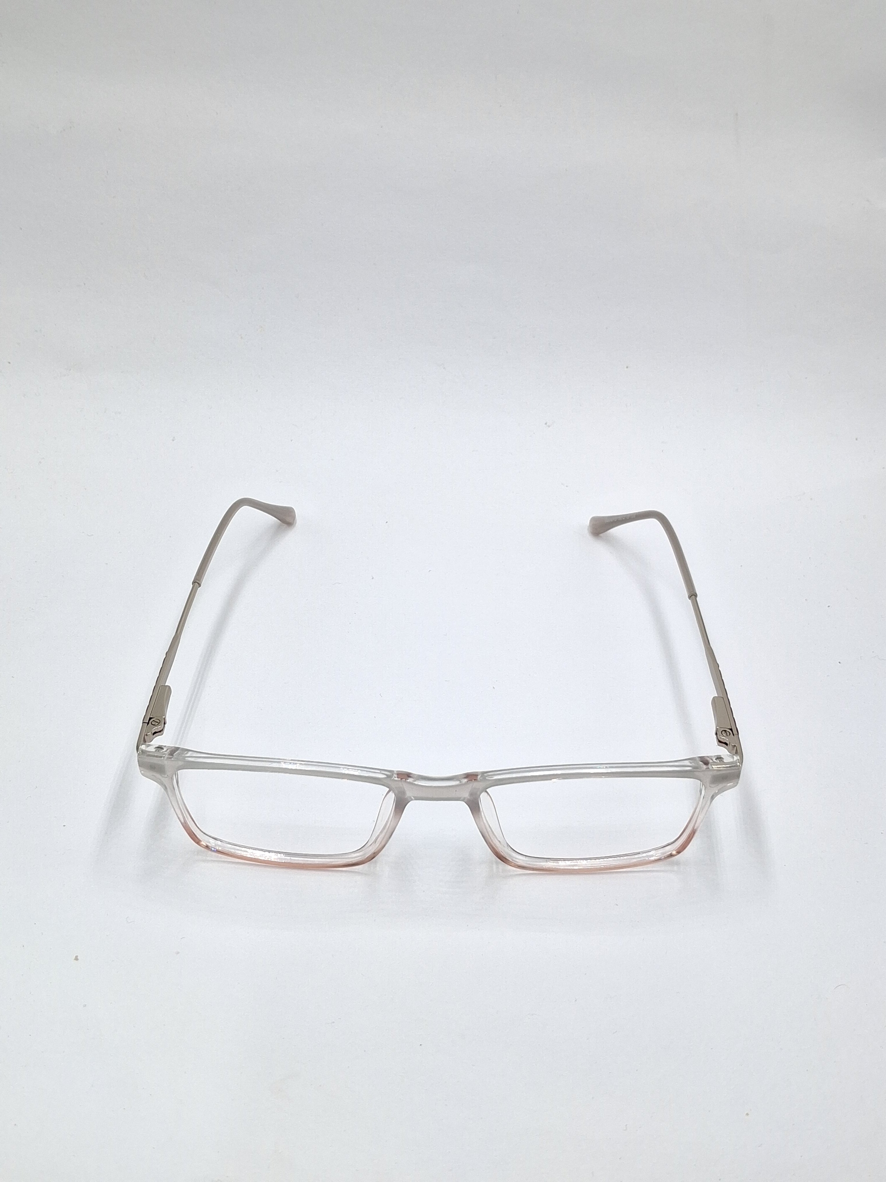 vision plus beige transparent white with metal frame