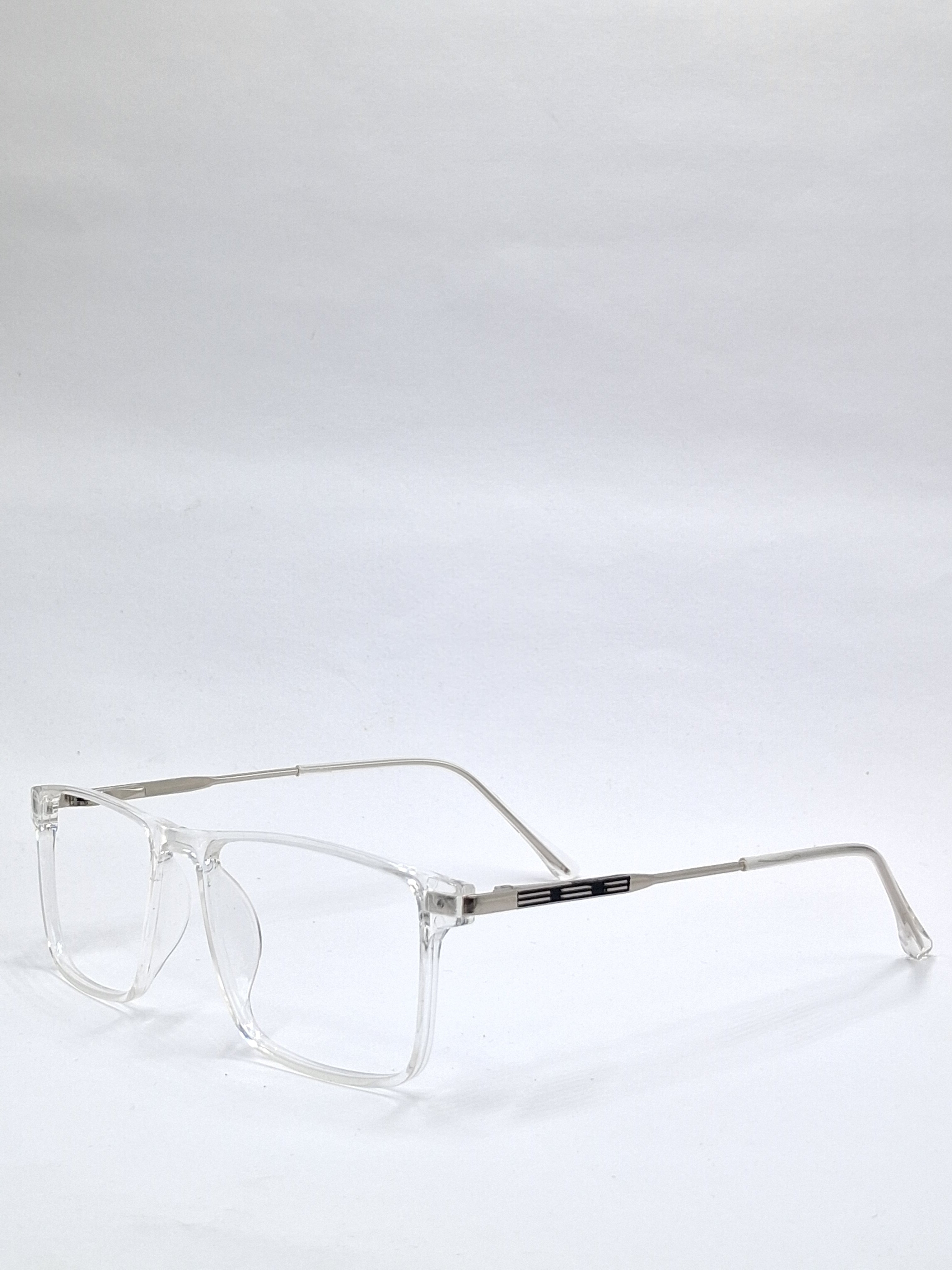 vision plus transparent clear white with metal stick frame