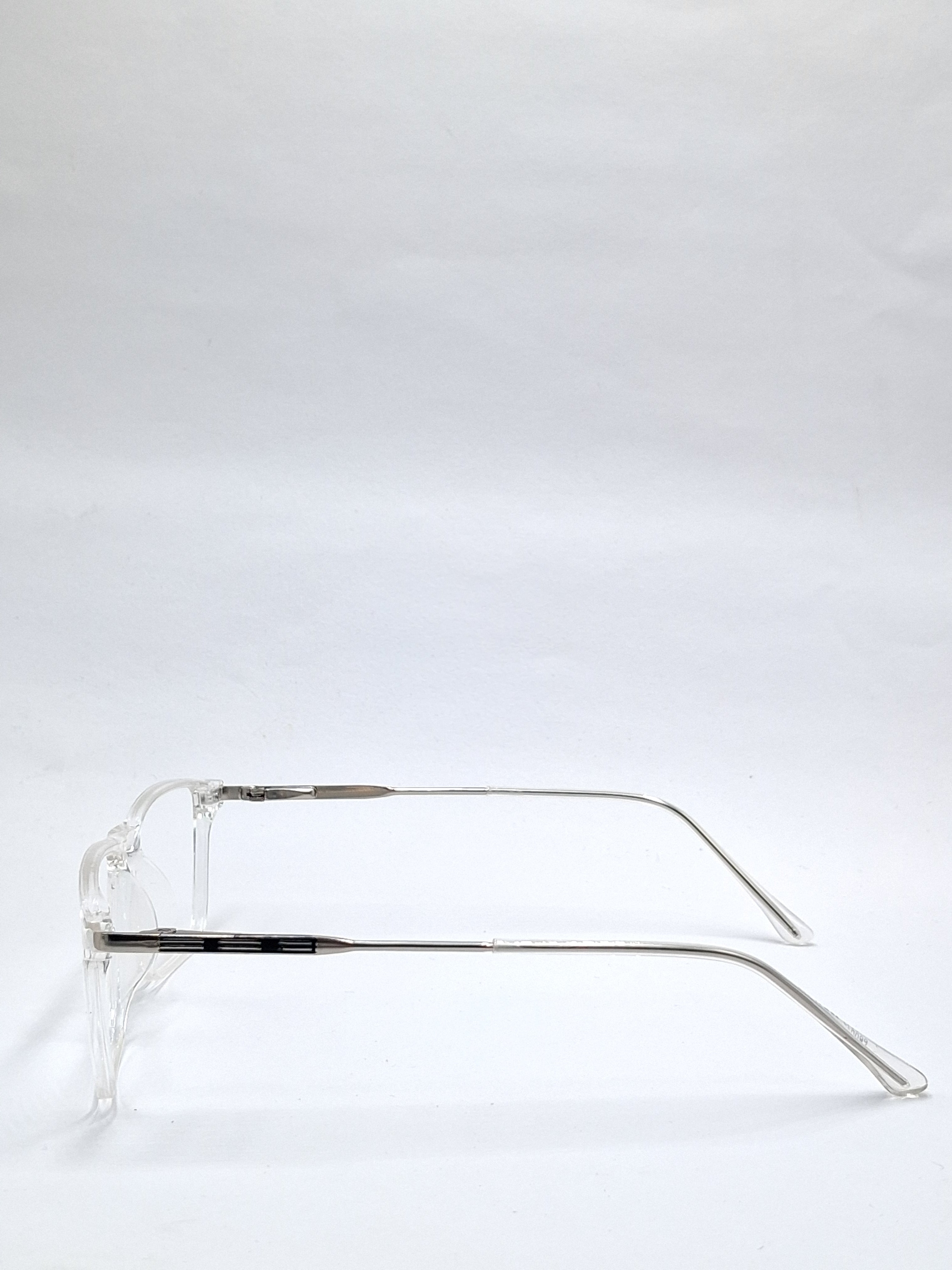vision plus transparent clear white with metal stick frame