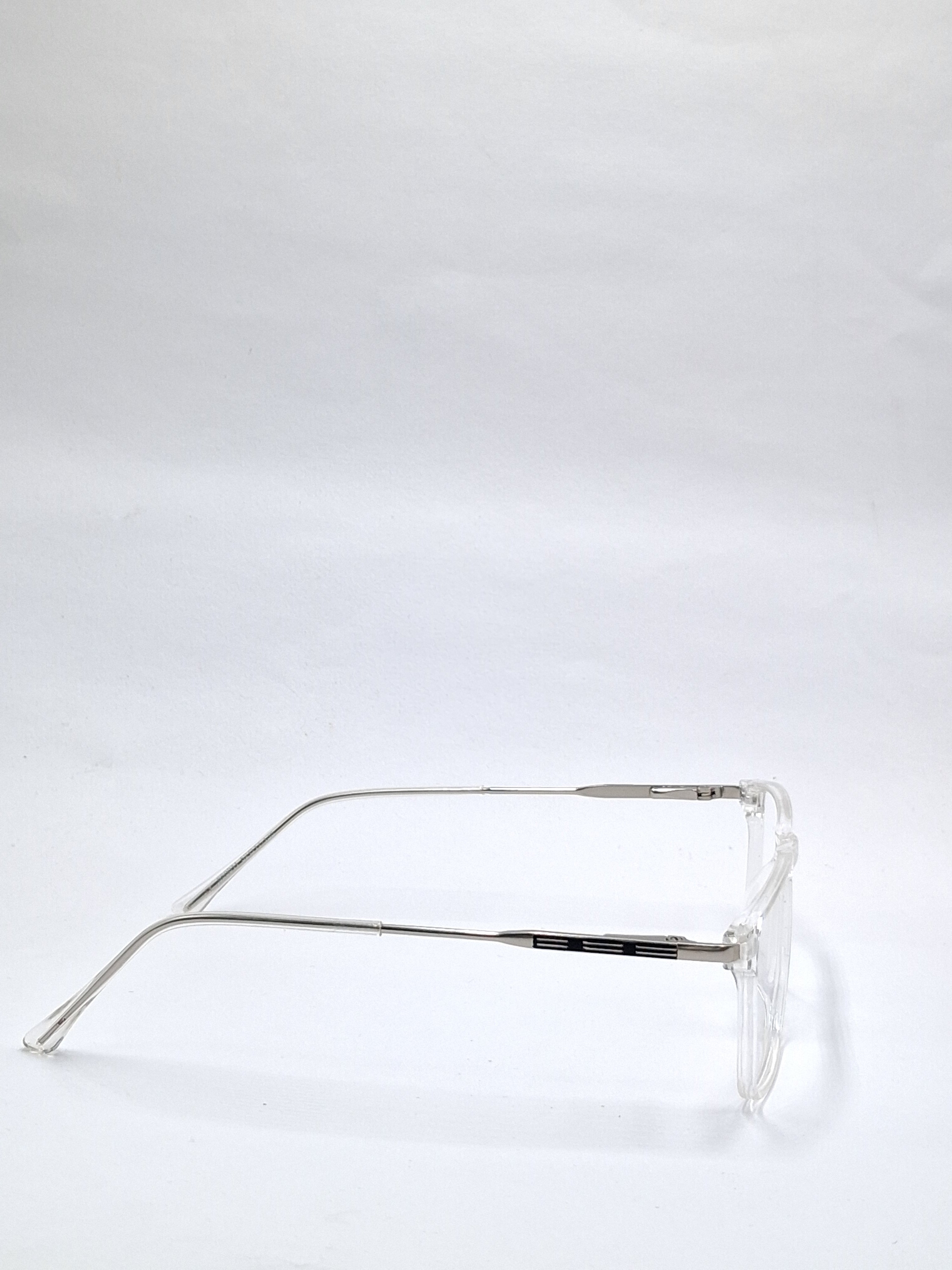 vision plus transparent clear white with metal stick frame