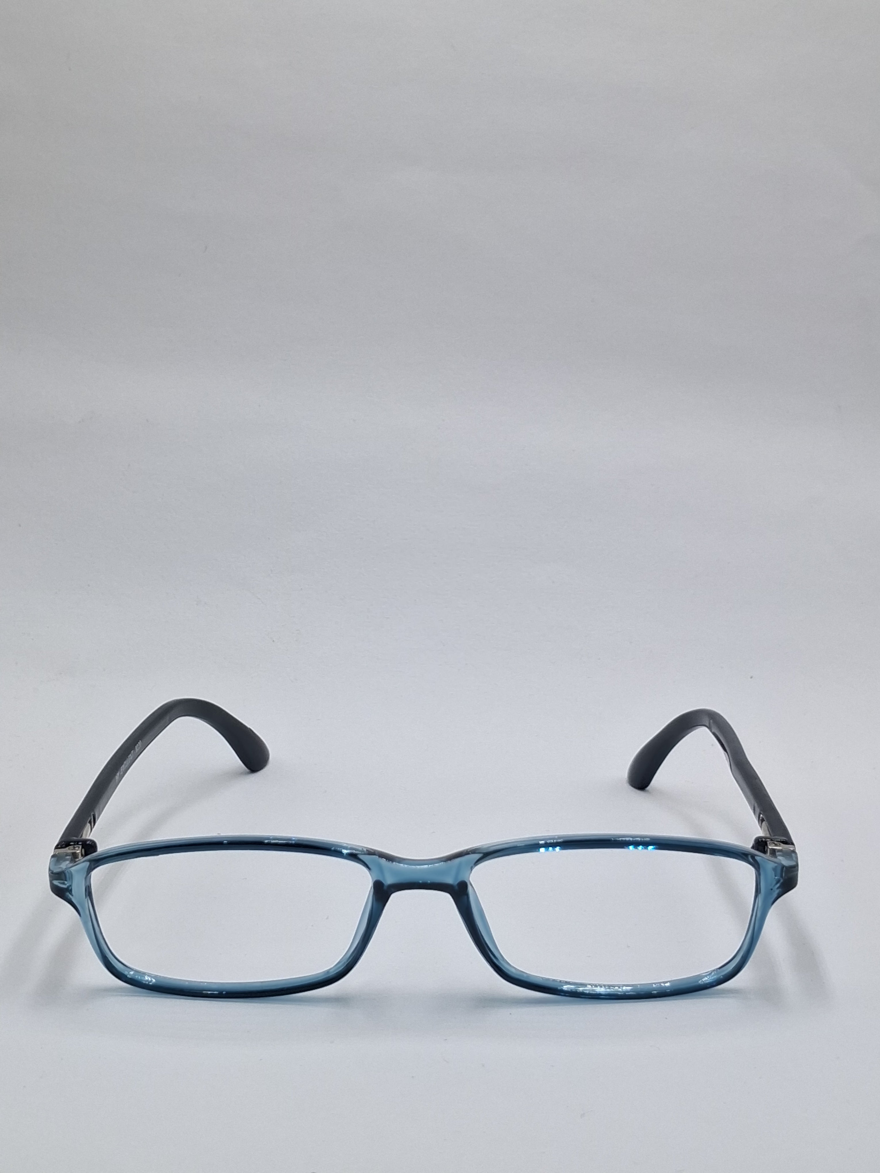 vision plus transparent blue and black frame