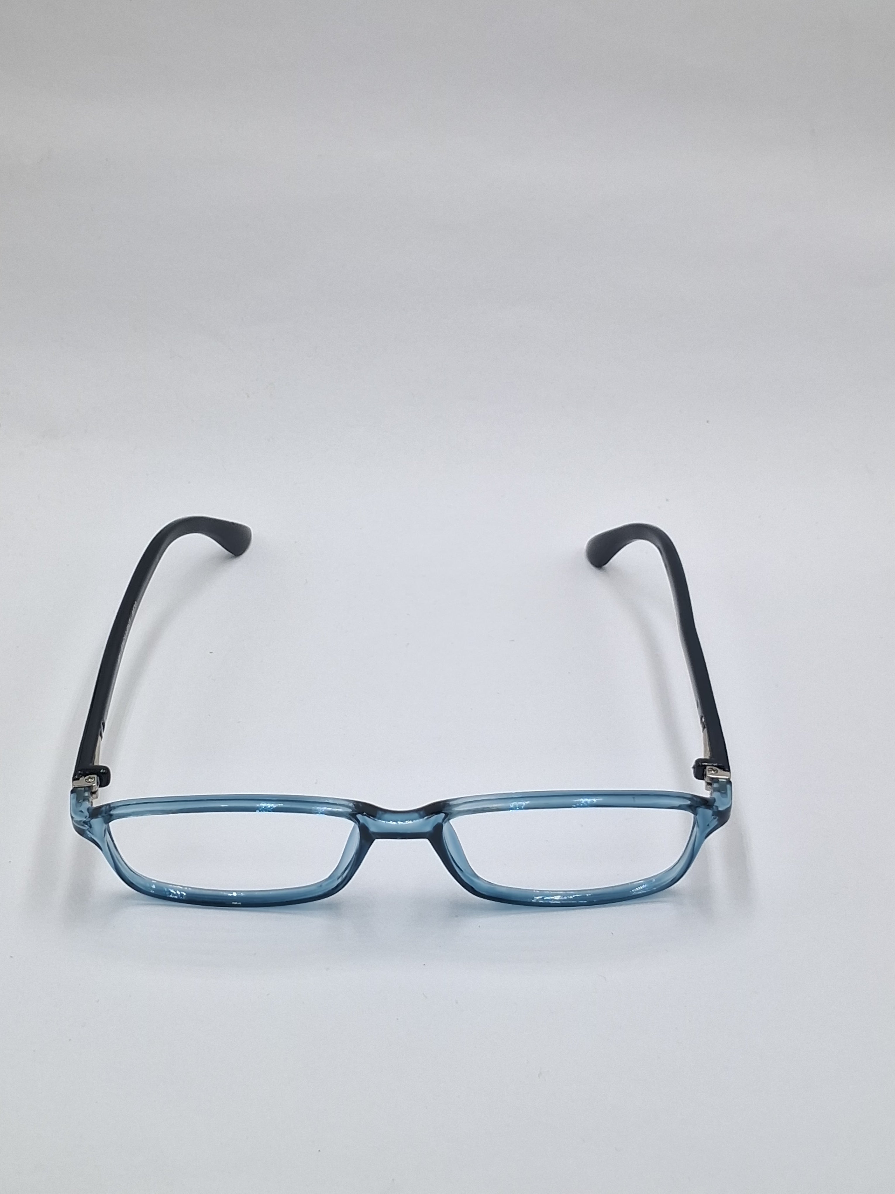 vision plus transparent blue and black frame