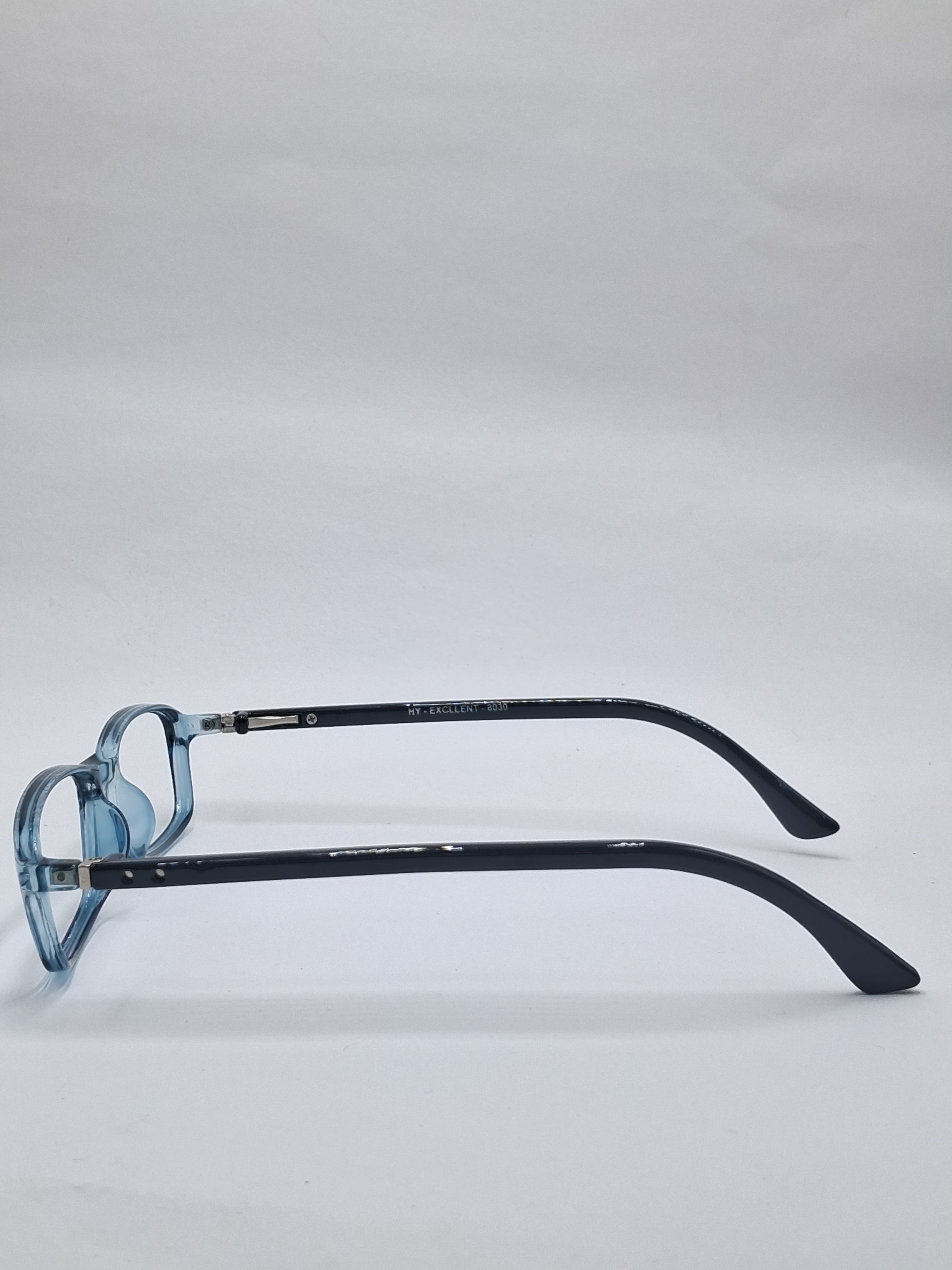 vision plus transparent blue and black frame