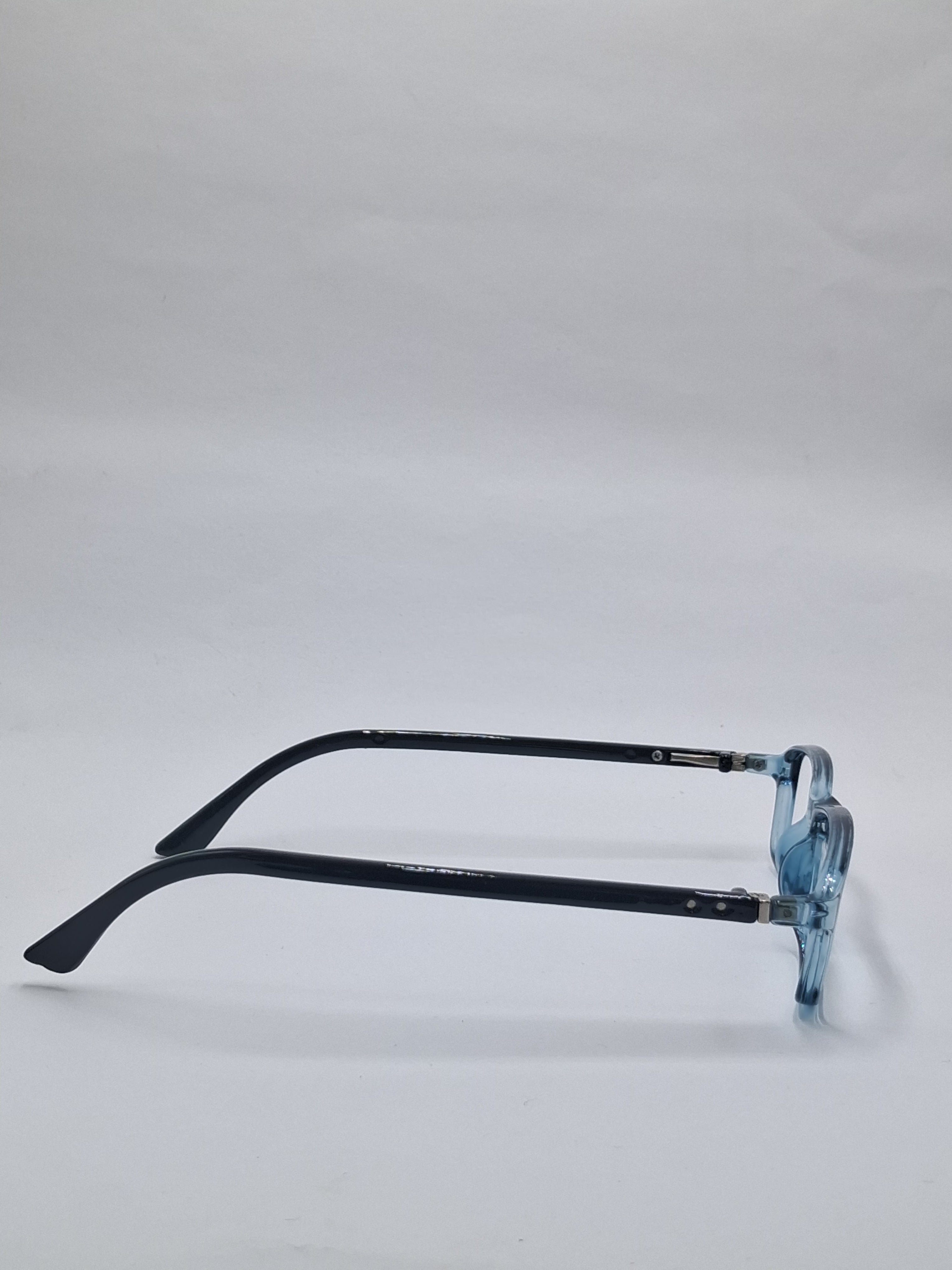 vision plus transparent blue and black frame