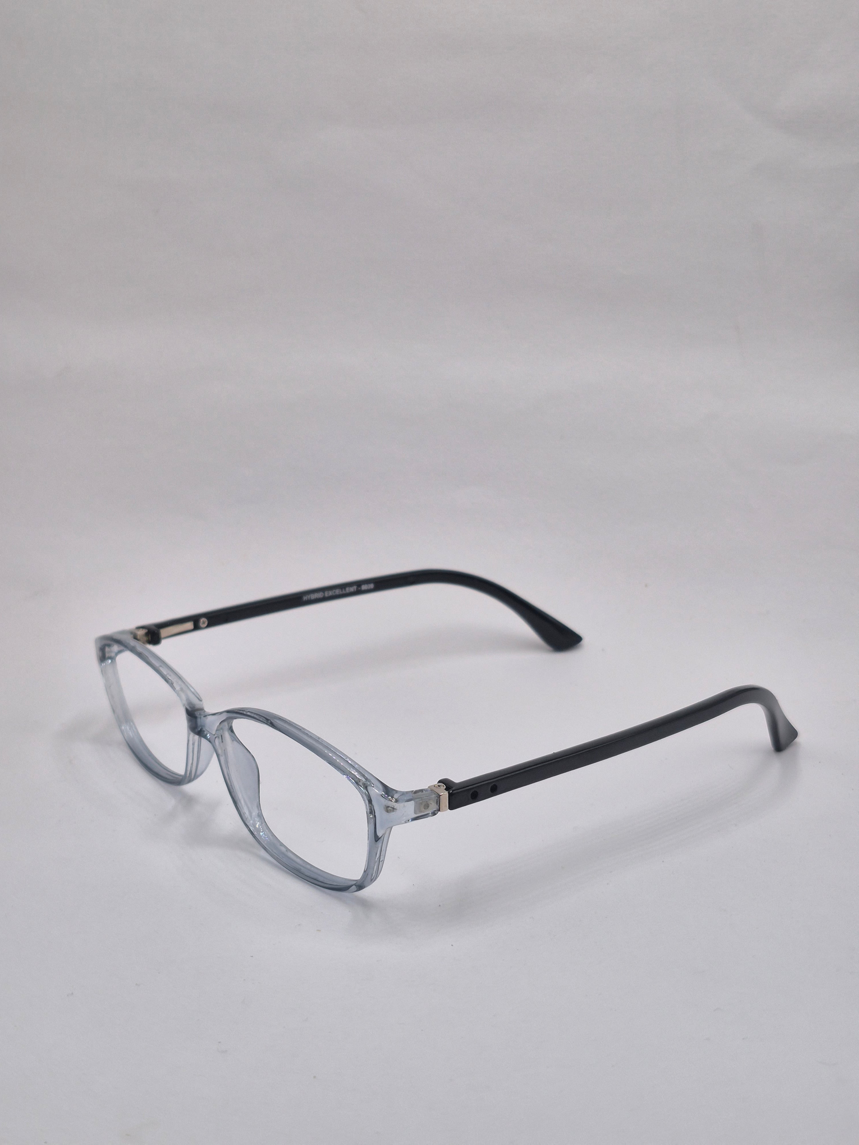 vision plus transparent gray and black frame