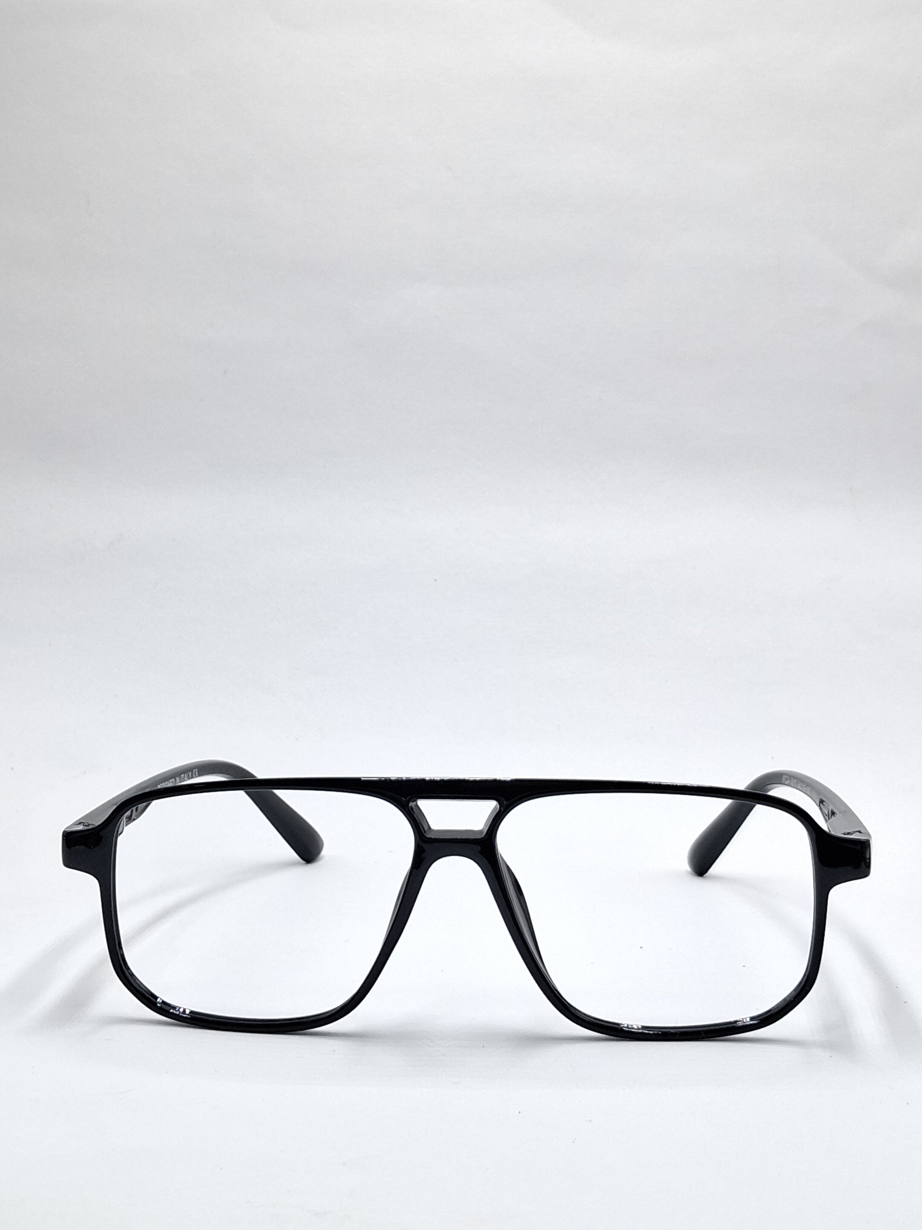 vision plus double bar glossy black frame