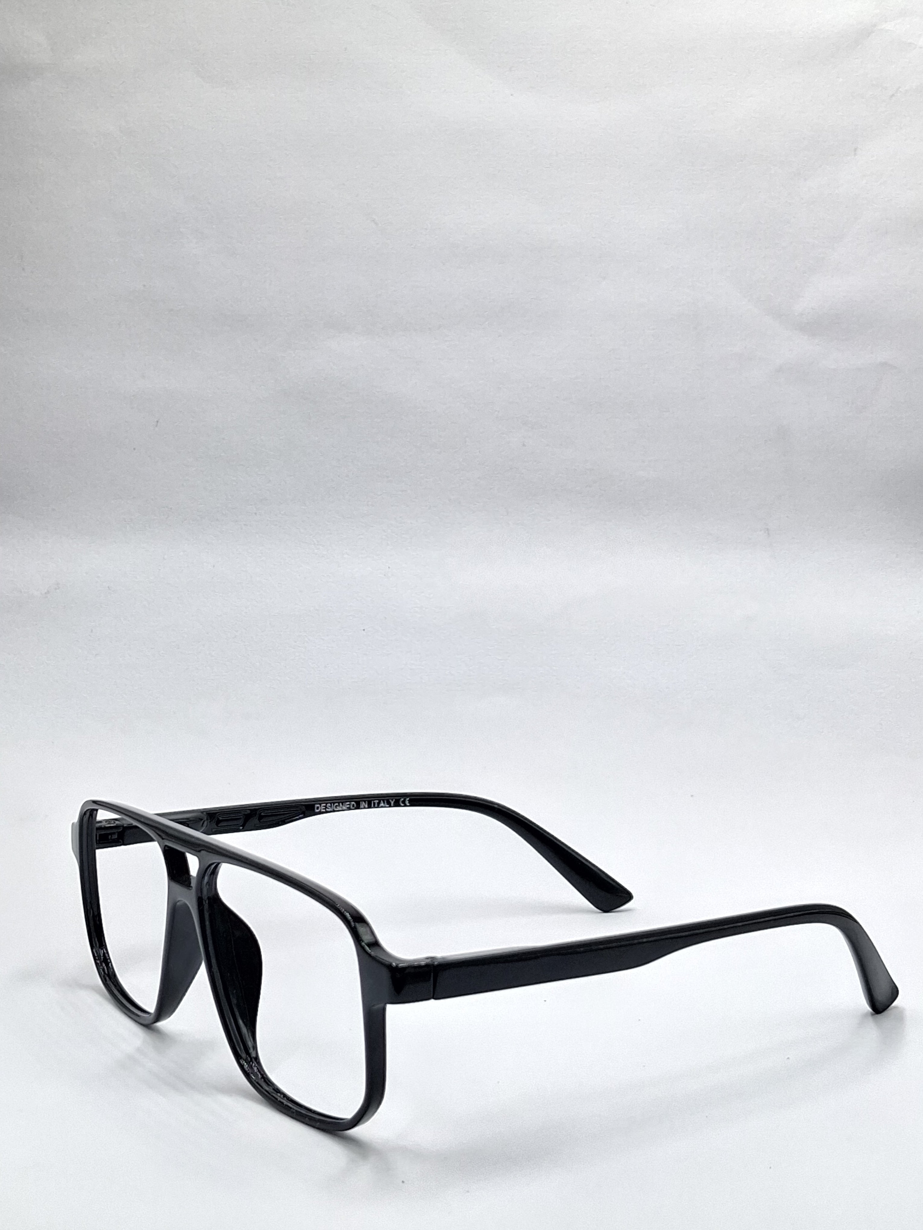 vision plus double bar glossy black frame