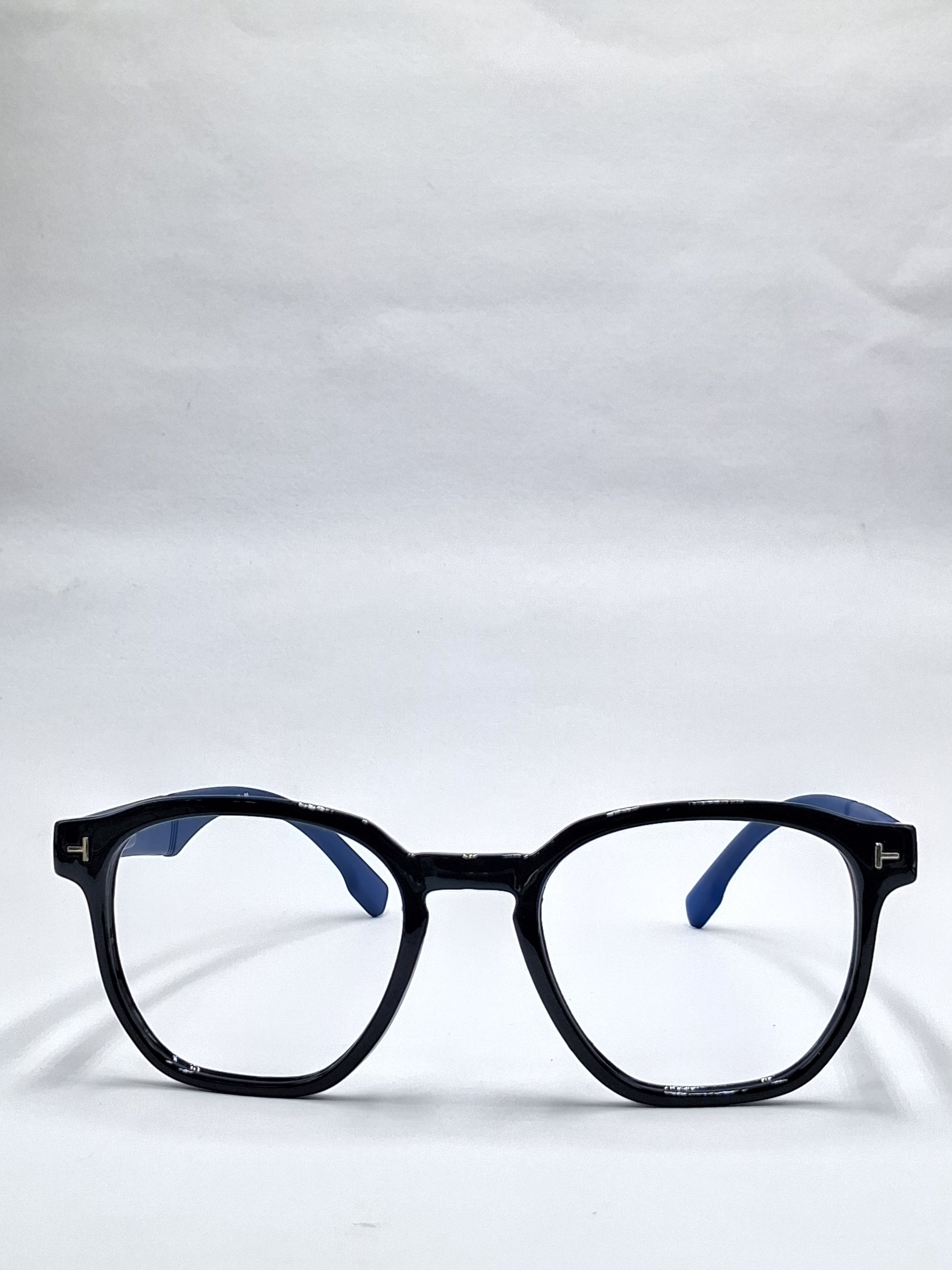 vision plus glossy black and matte blue stick frame