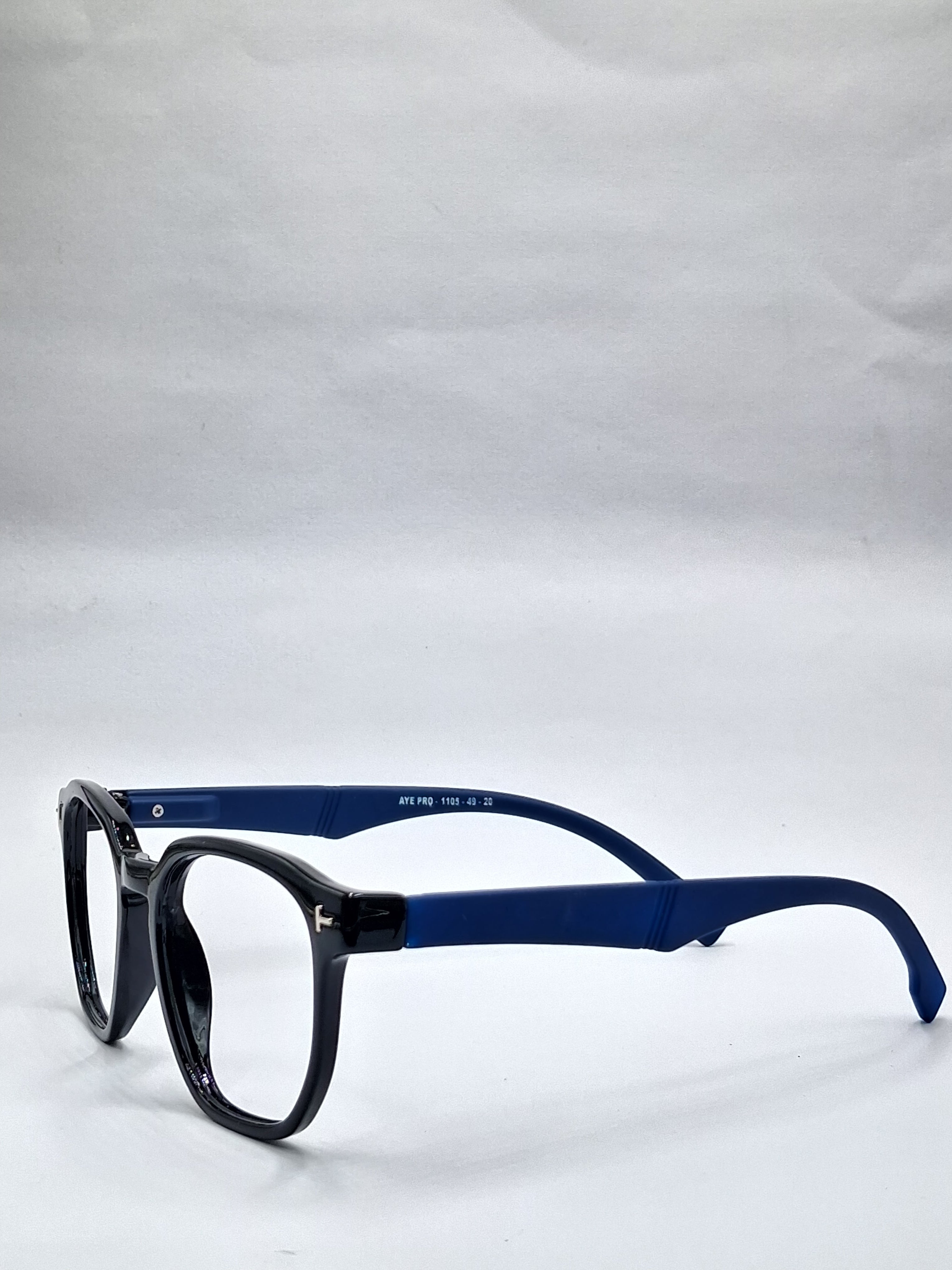vision plus glossy black and matte blue stick frame