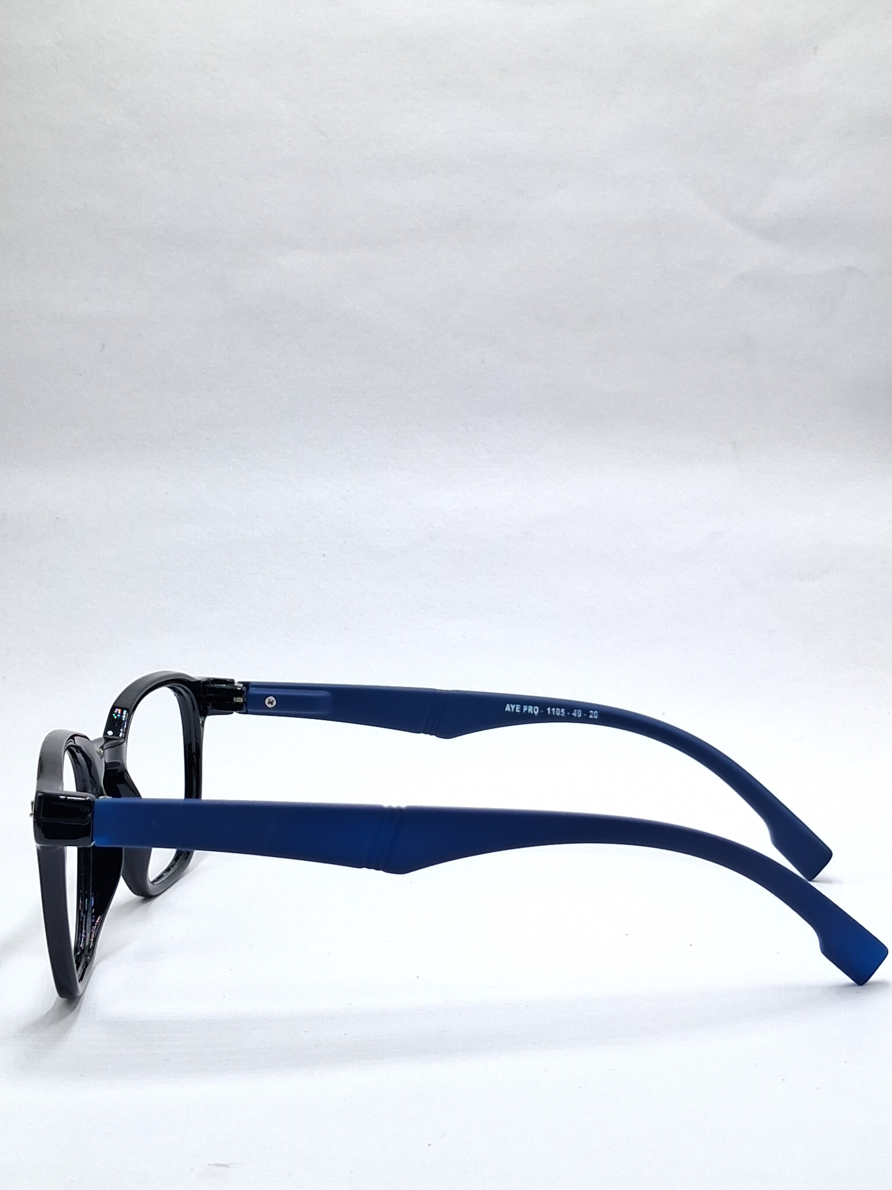 vision plus glossy black and matte blue stick frame