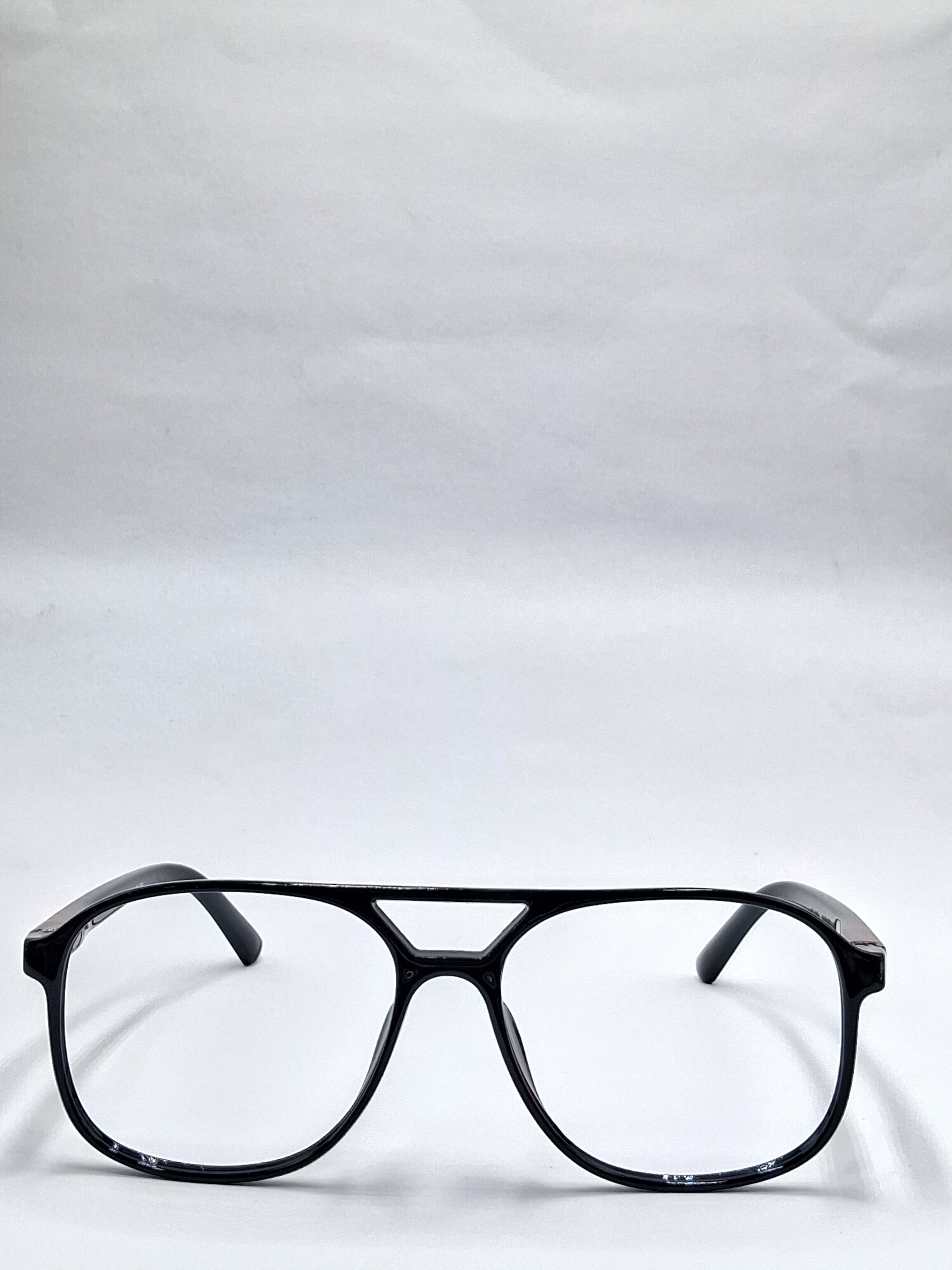 vision plus double bar glossy black frame