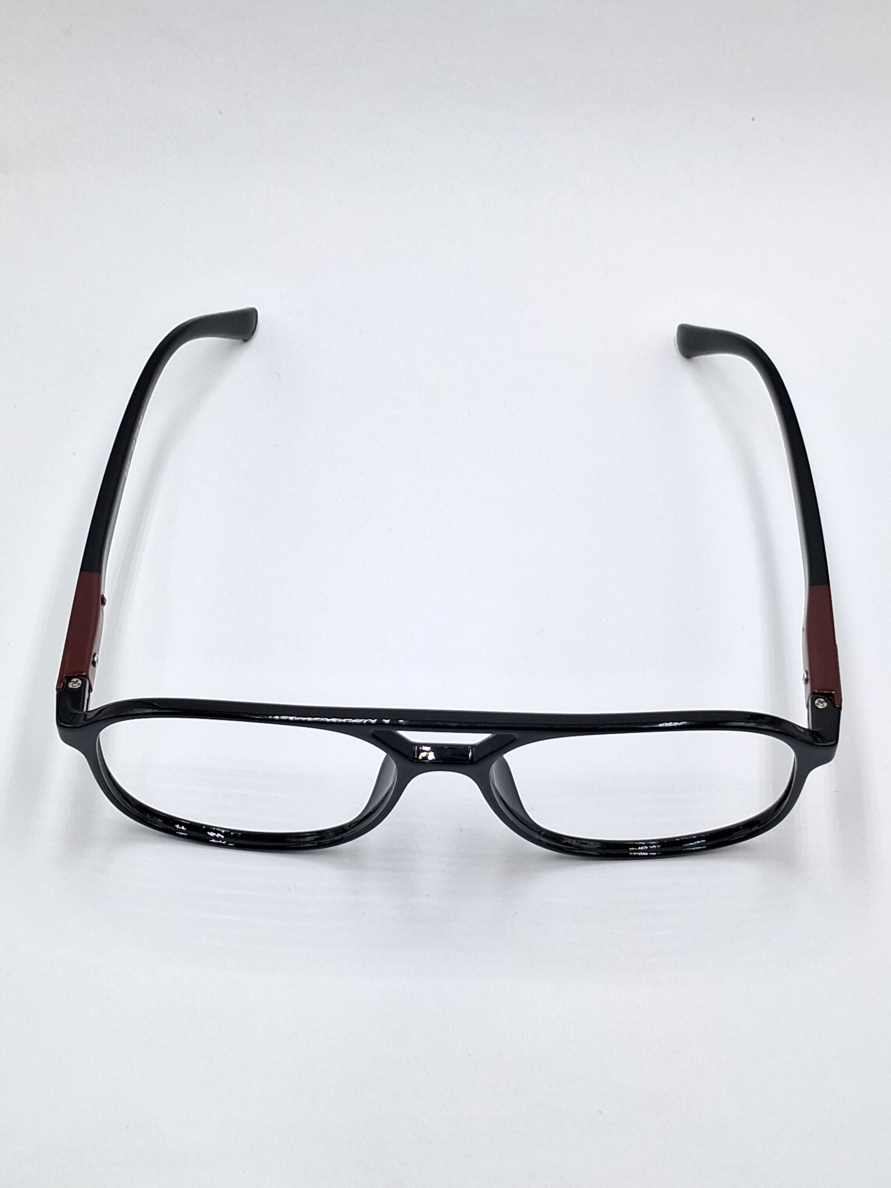 vision plus double bar glossy black frame