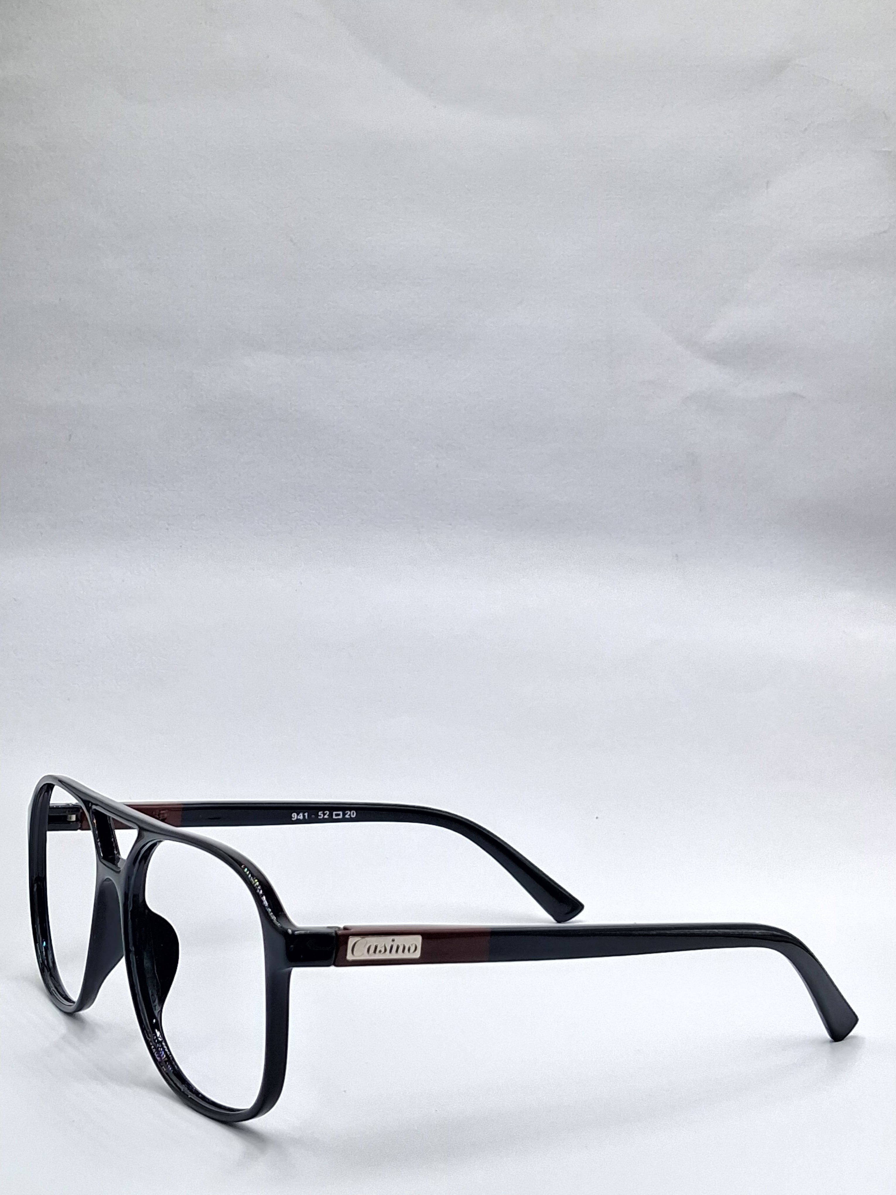 vision plus double bar glossy black frame