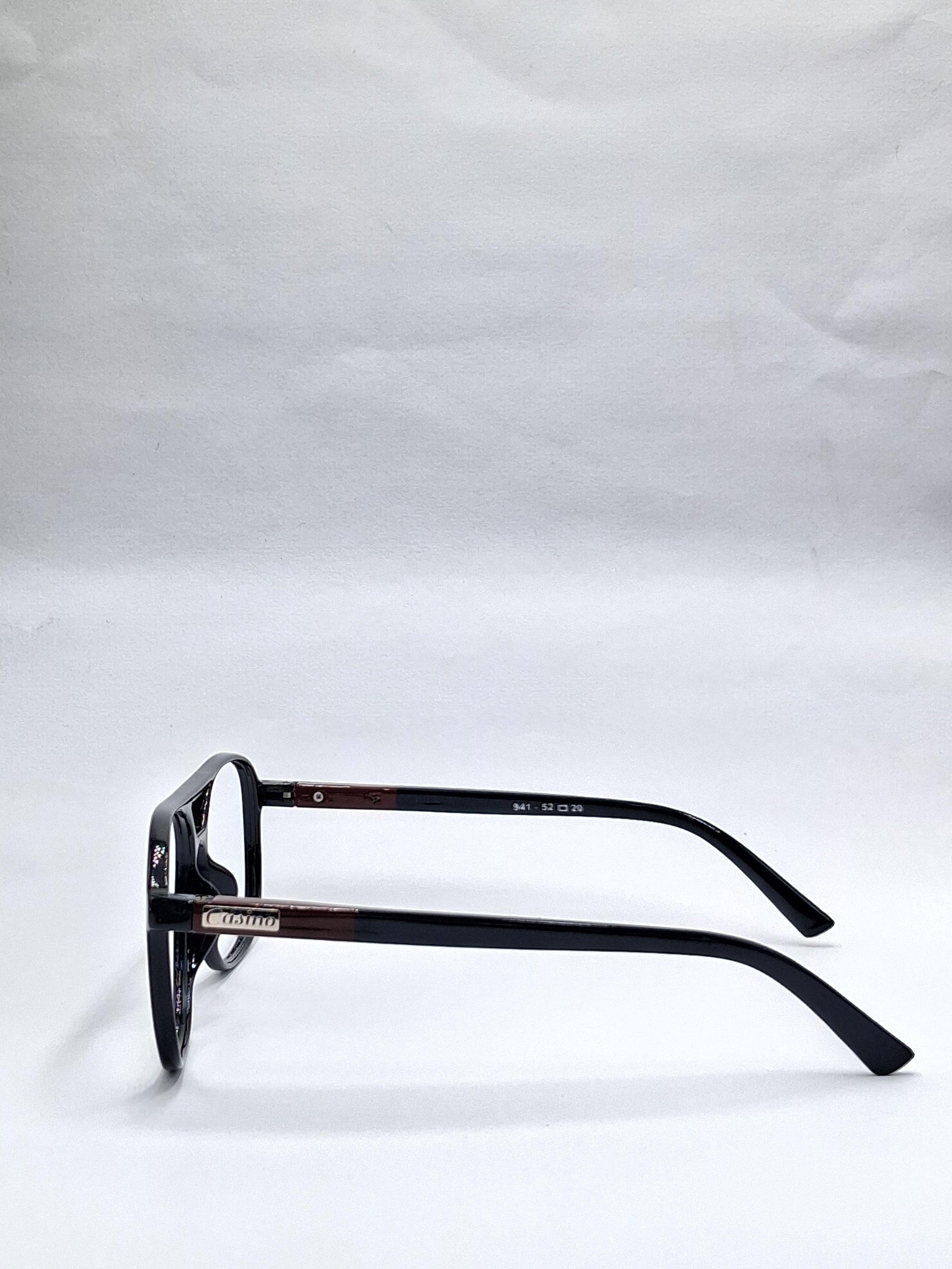 vision plus double bar glossy black frame