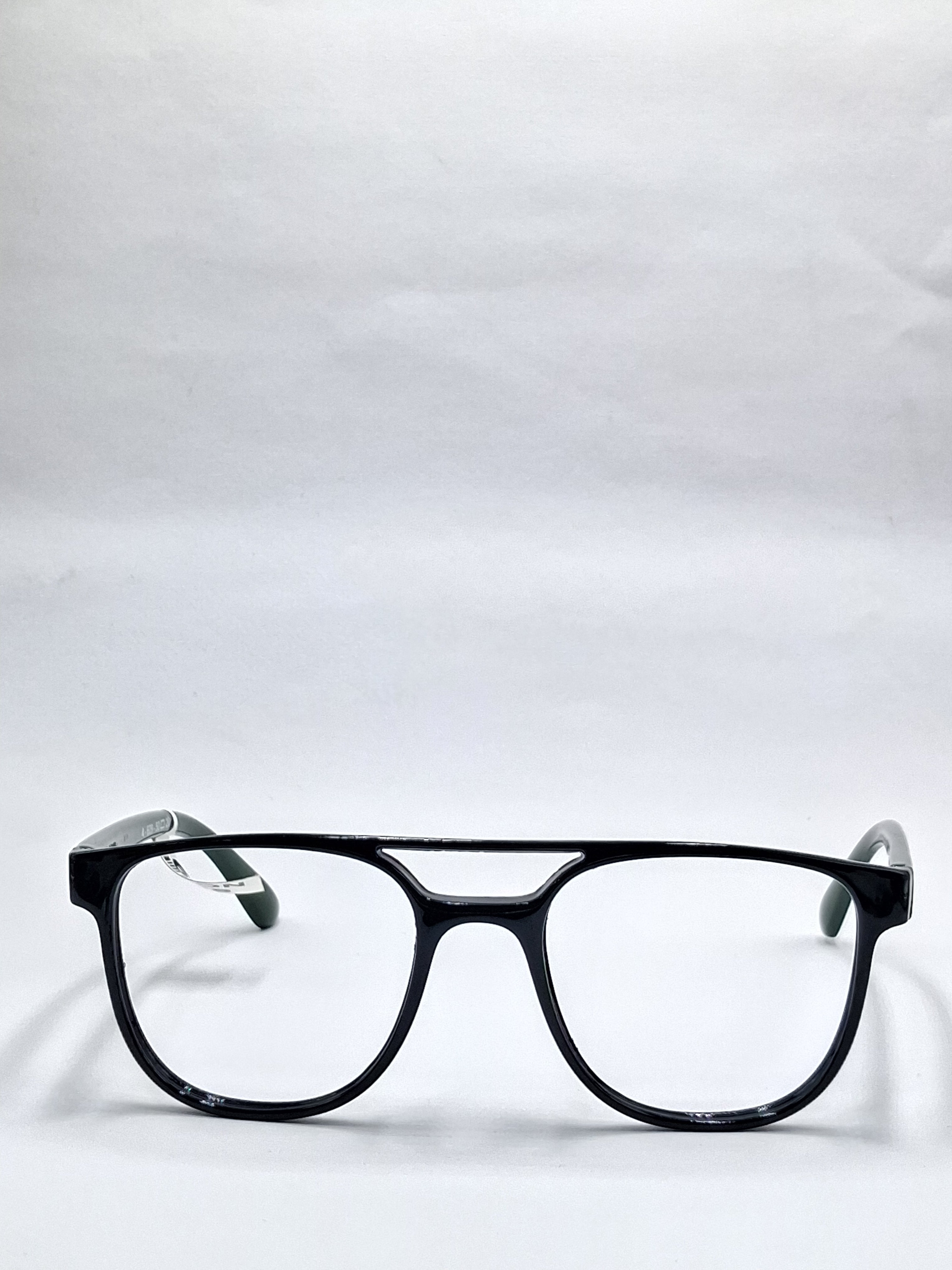 vision plus double bar glossy black with green stick frame