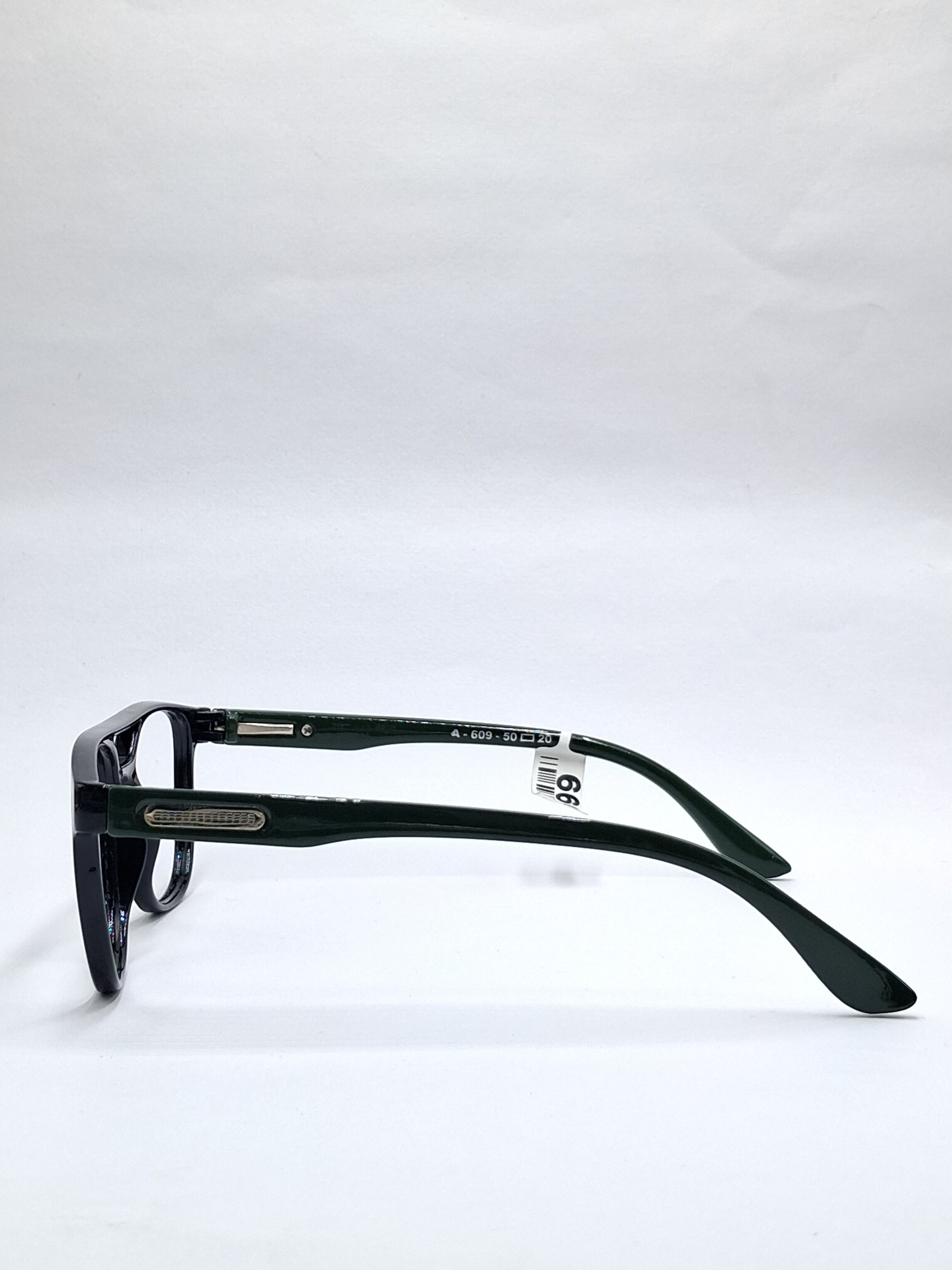 vision plus double bar glossy black with green stick frame