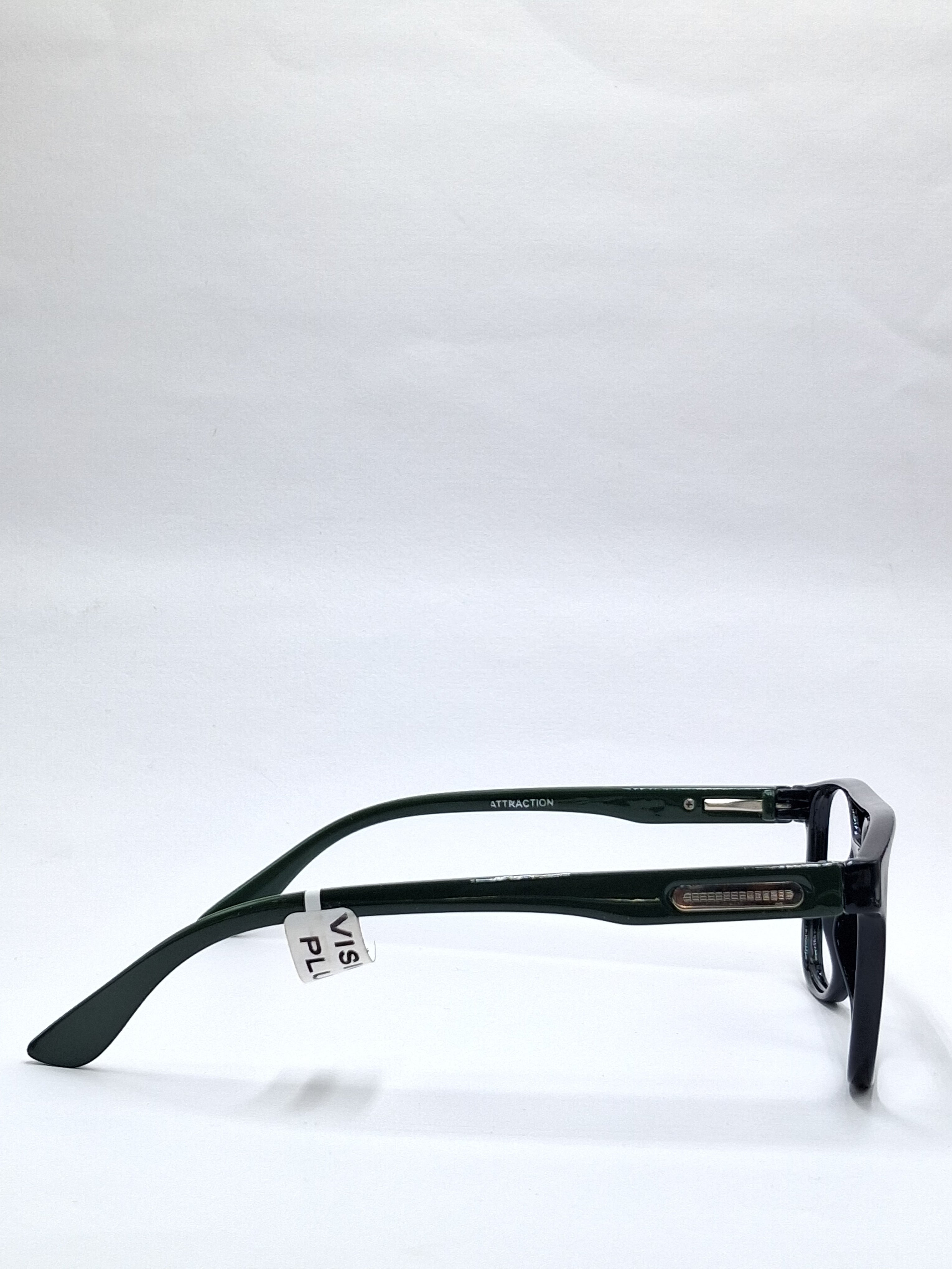 vision plus double bar glossy black with green stick frame