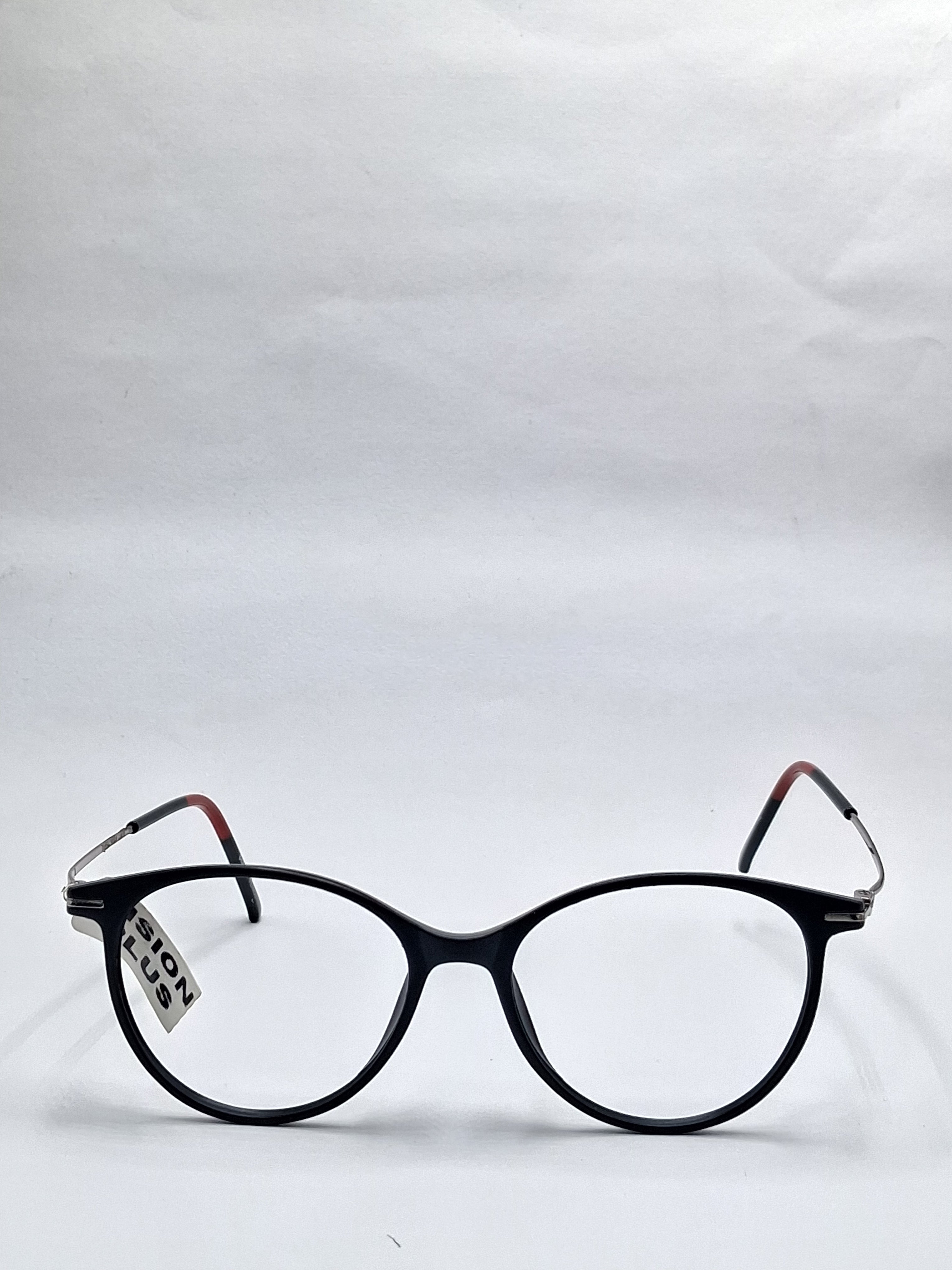 vision plus matte black and red metal stick frame