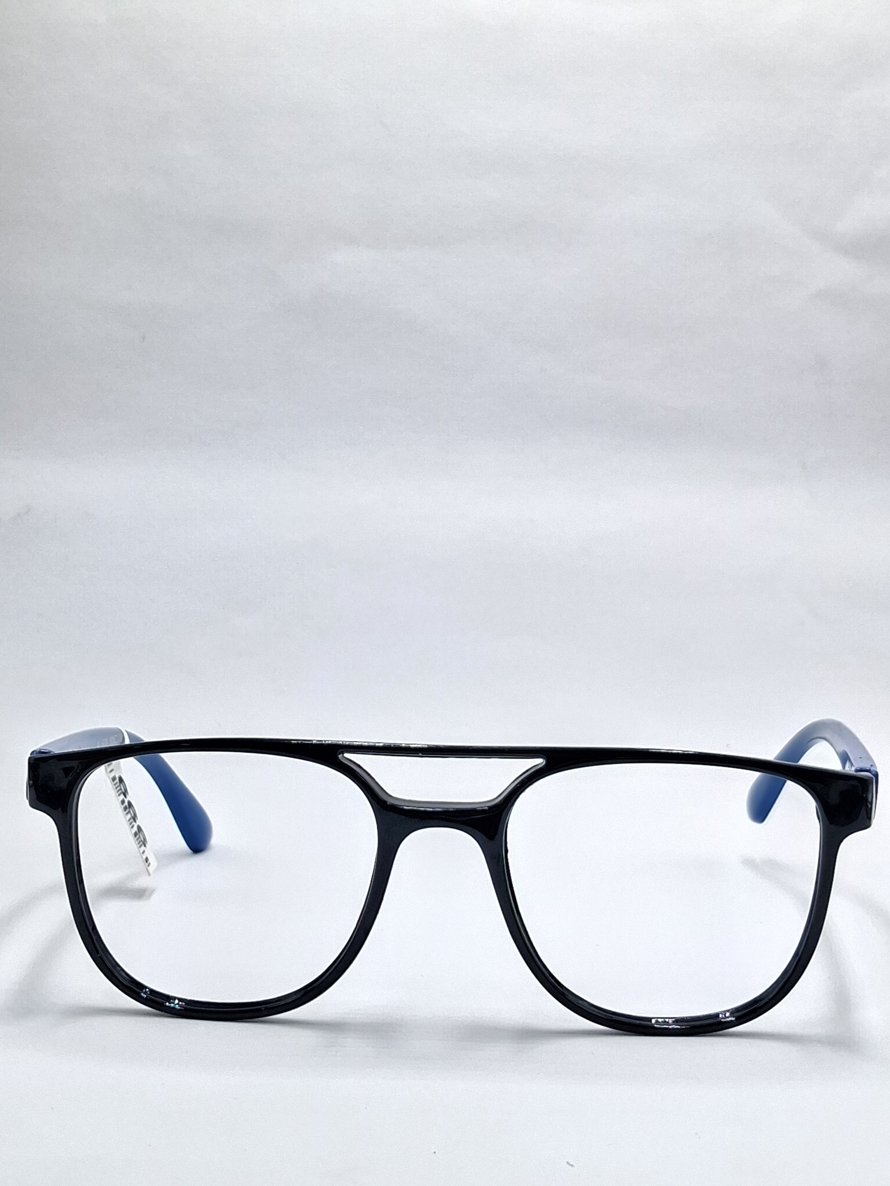 vision plus double bar with glossy black and blue stick frame