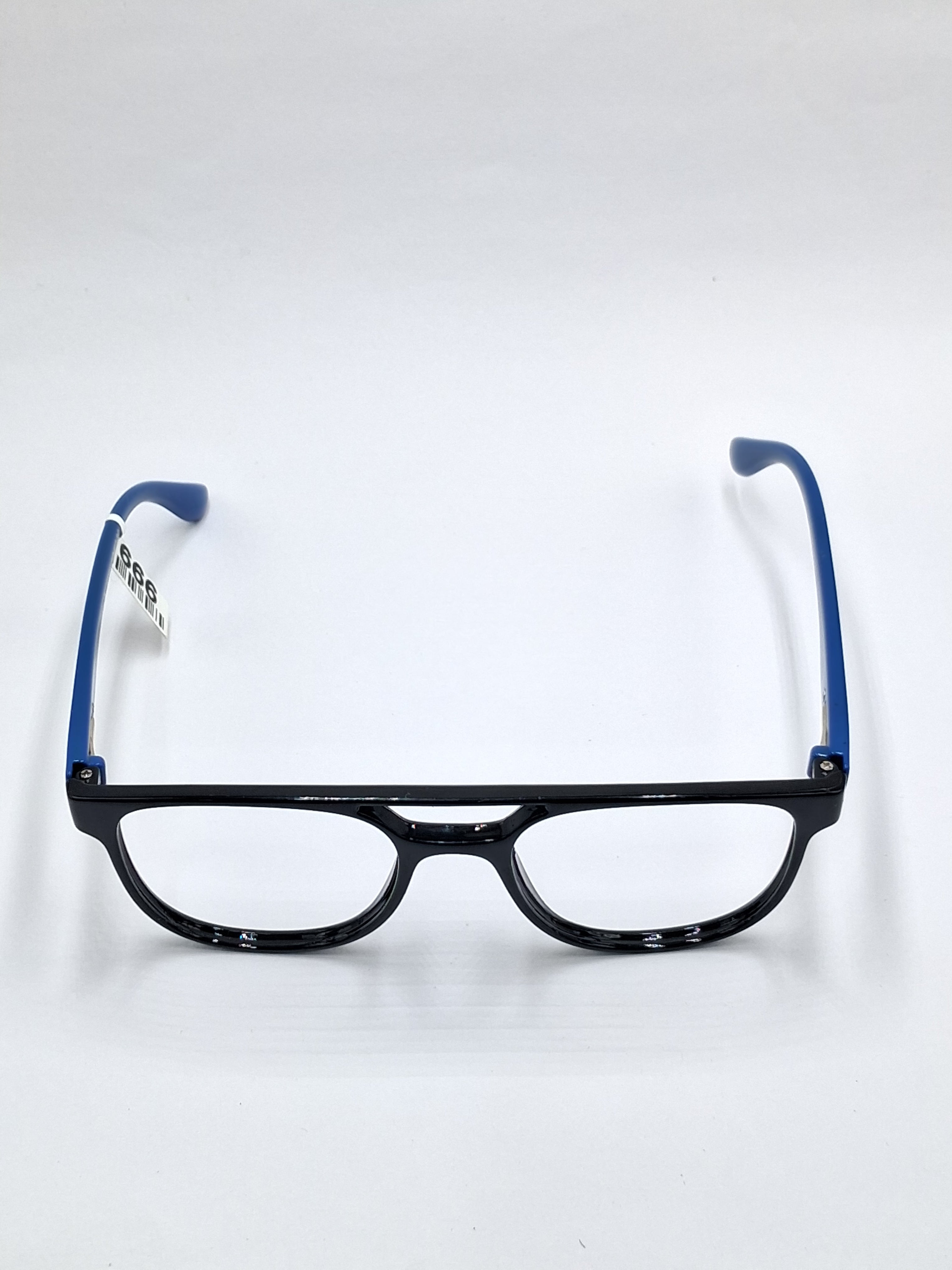 vision plus double bar with glossy black and blue stick frame