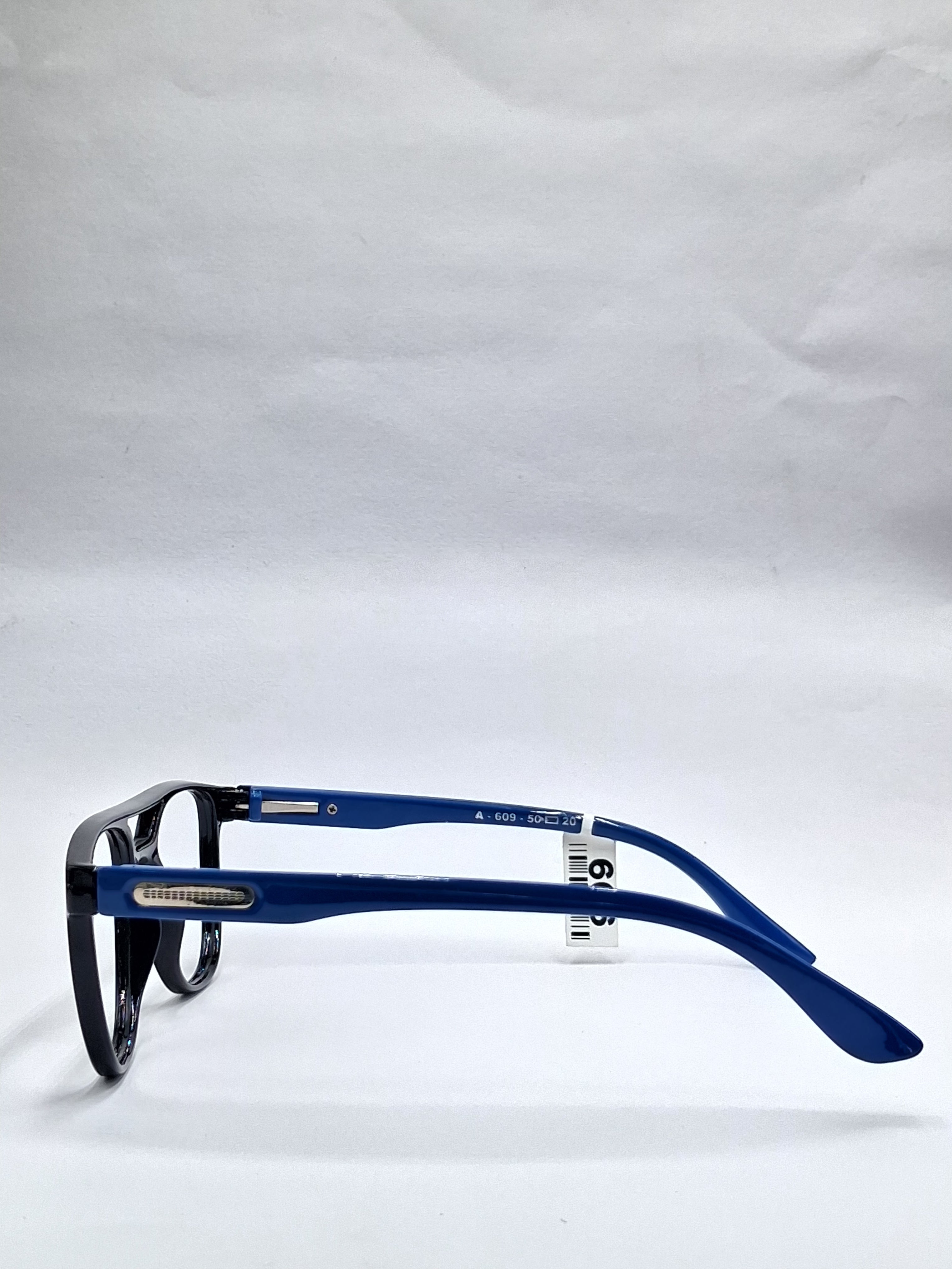 vision plus double bar with glossy black and blue stick frame