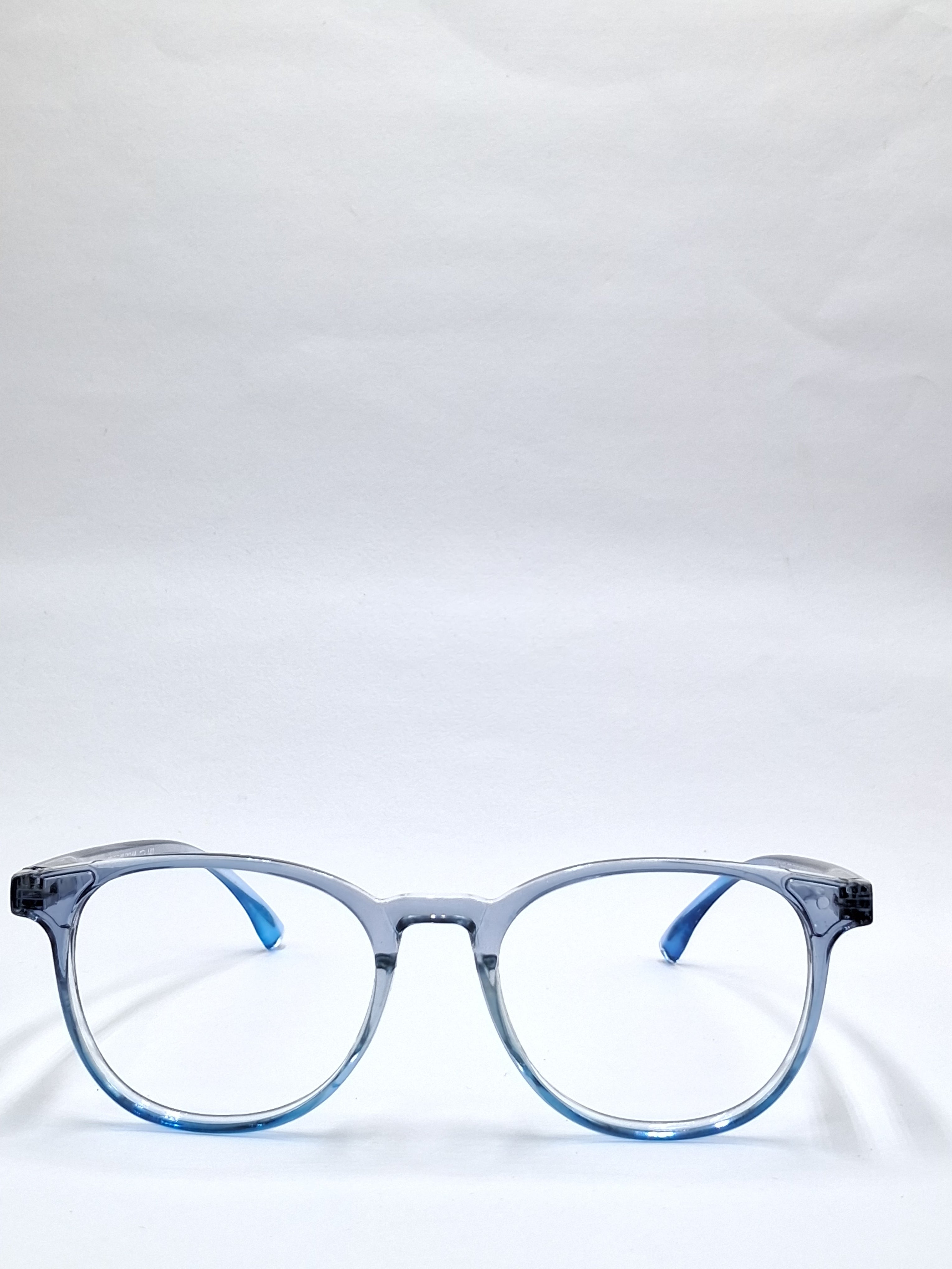 vision plus crystal blue and gray frame