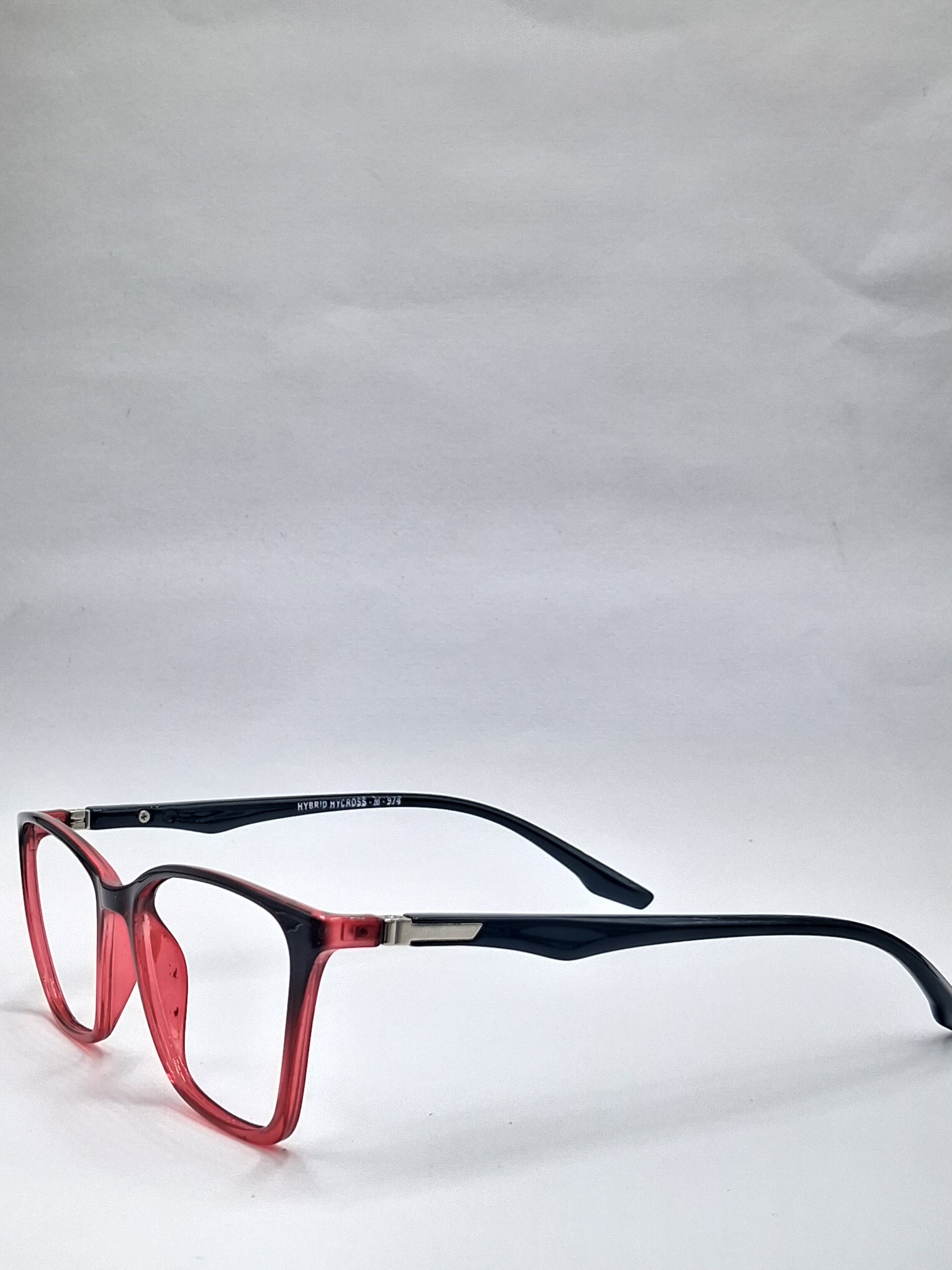 vision plus crystal red and black frame