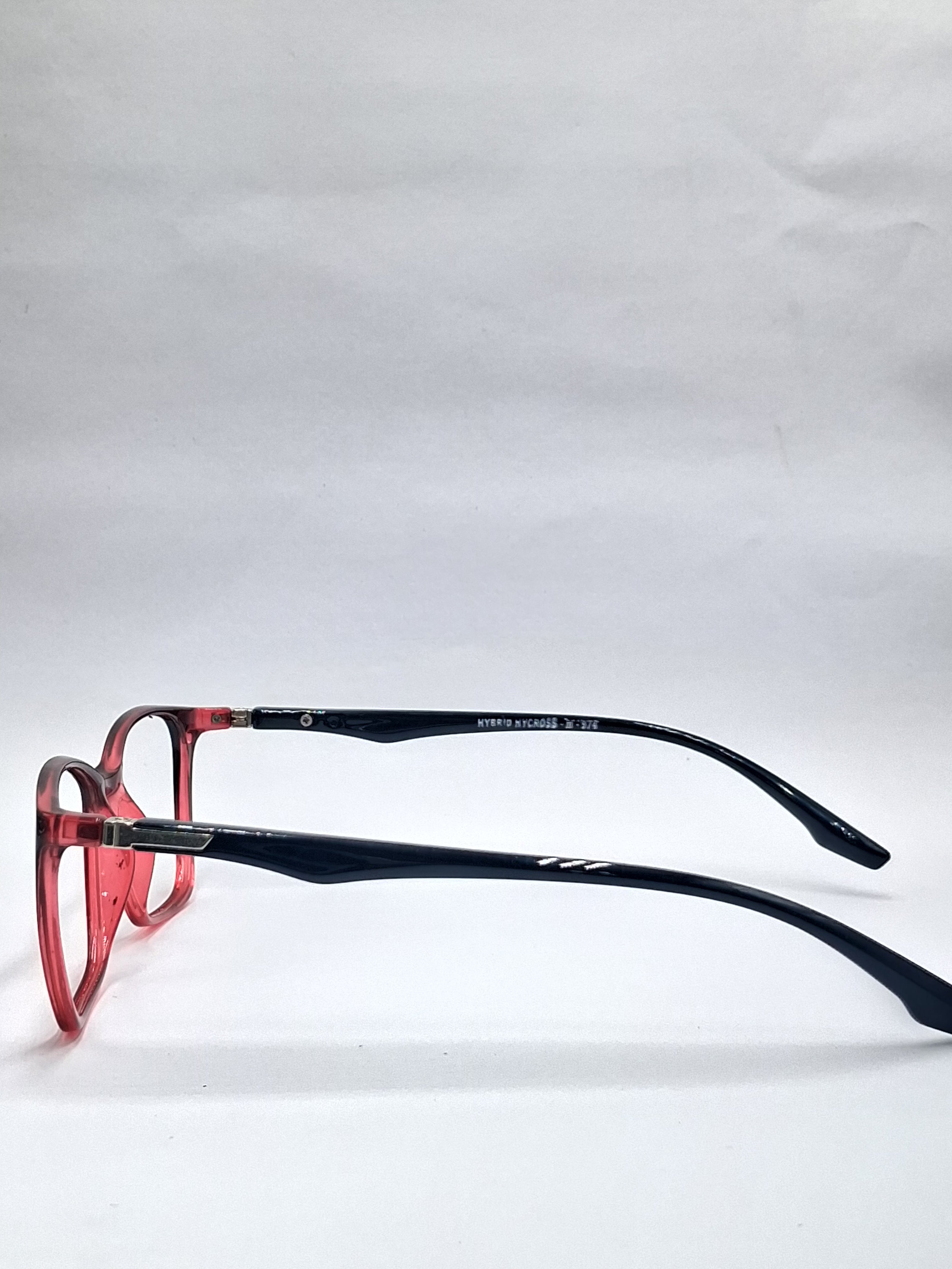 vision plus crystal red and black frame