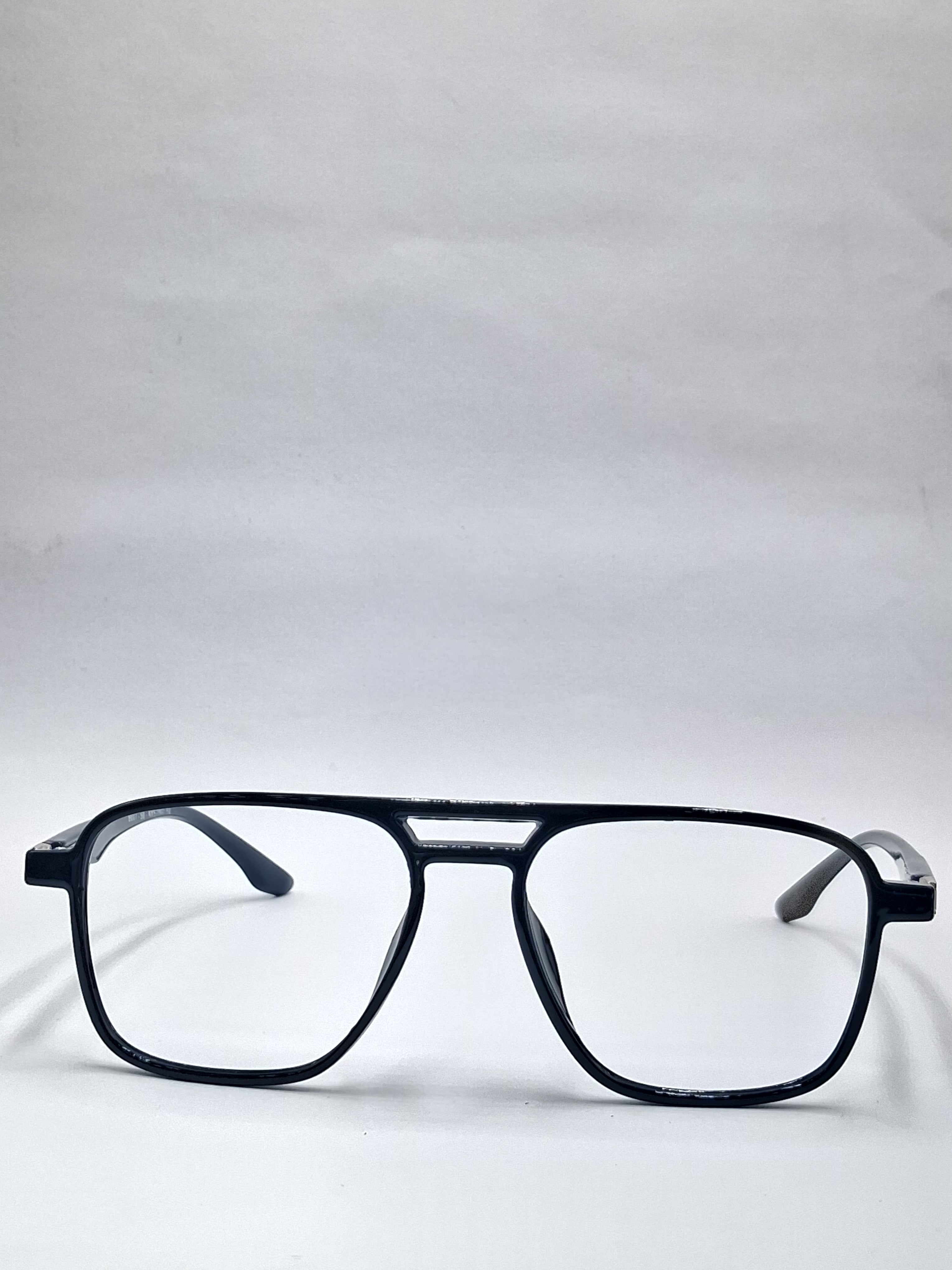 vision plus double bar glossy black and dark blue stick frame