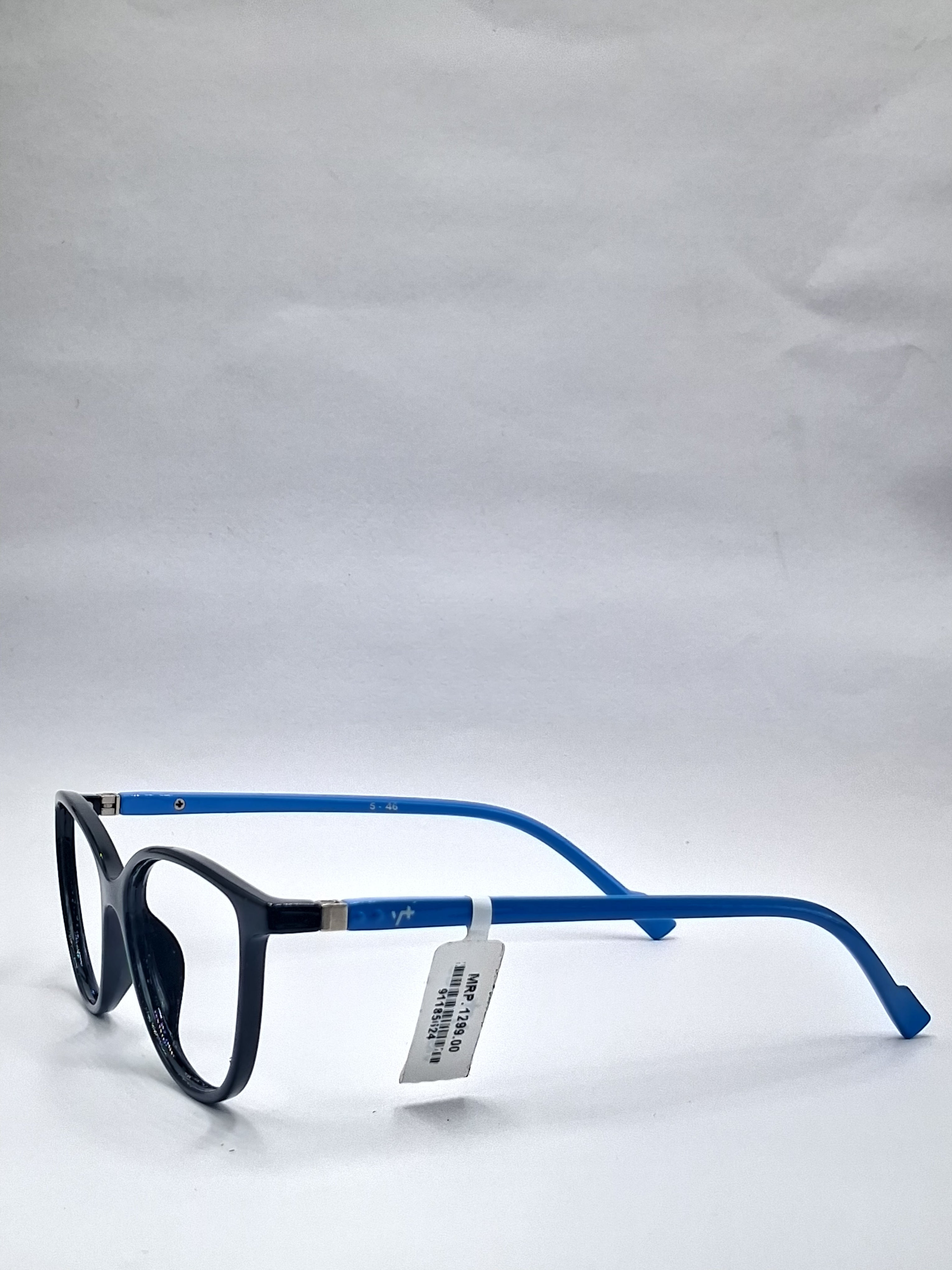 vision plus glossy black and blue stick frame