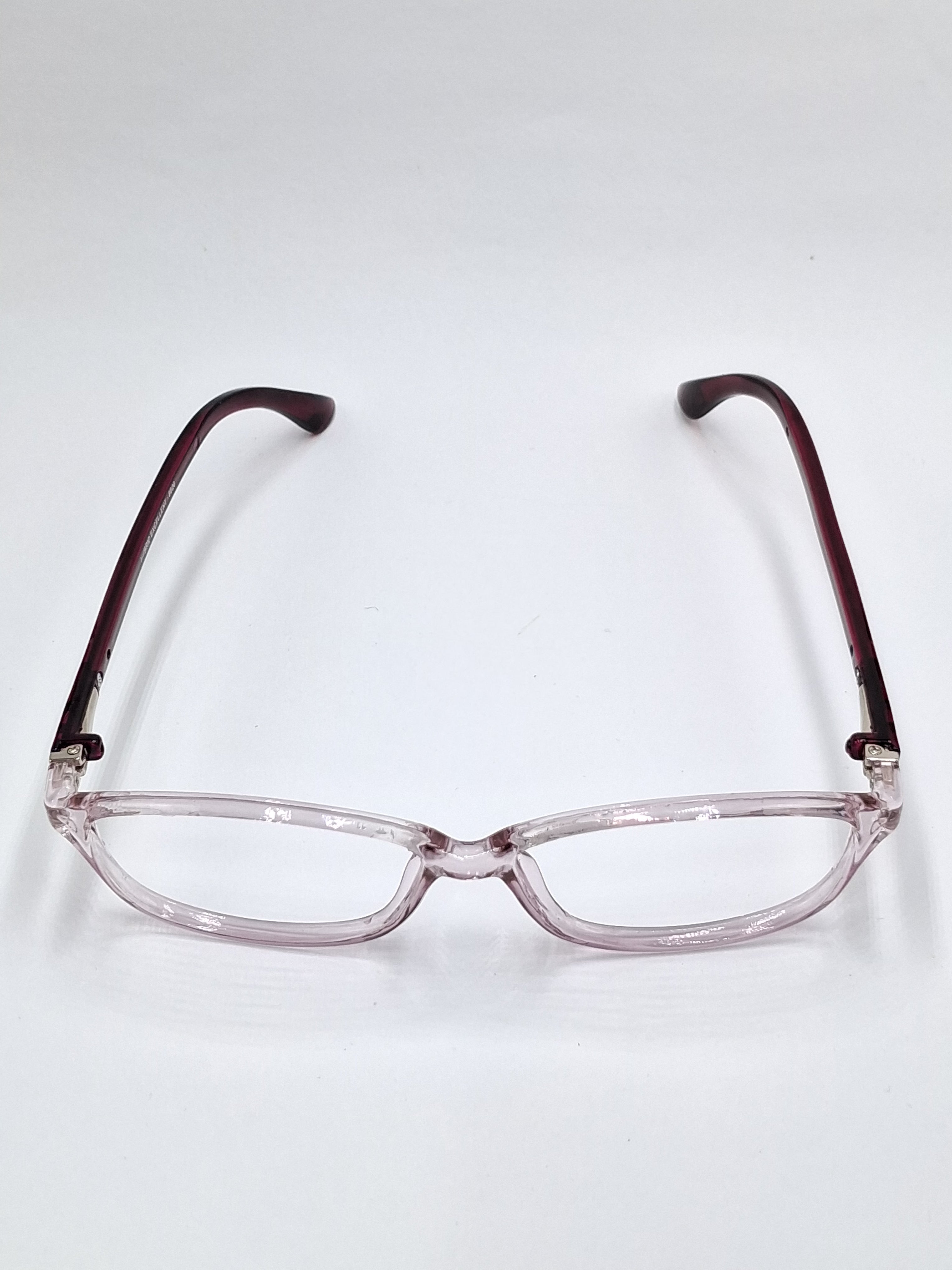 vision plus clear with purple stick frame