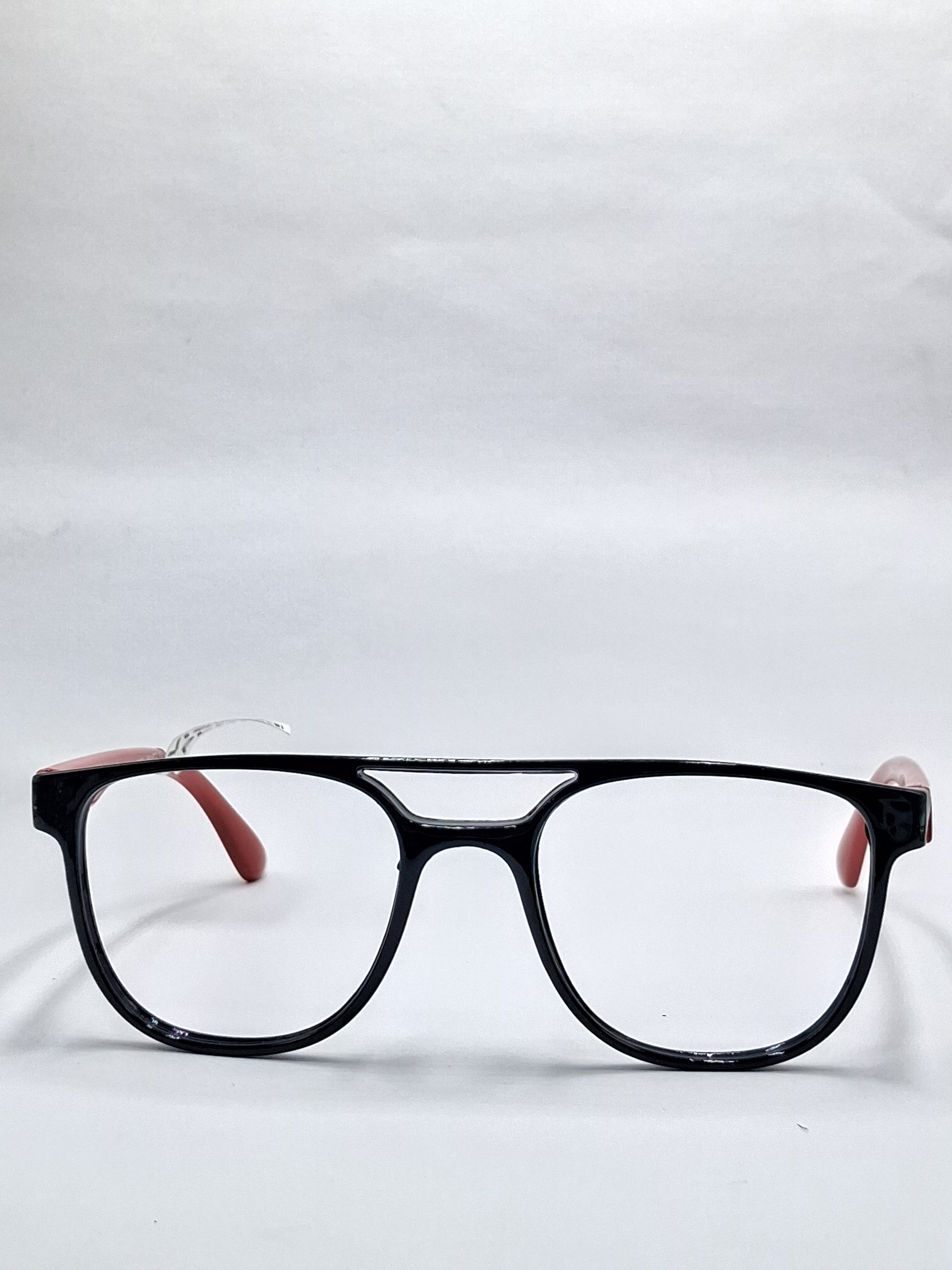 vision plus double bar glossy black with red stick frame