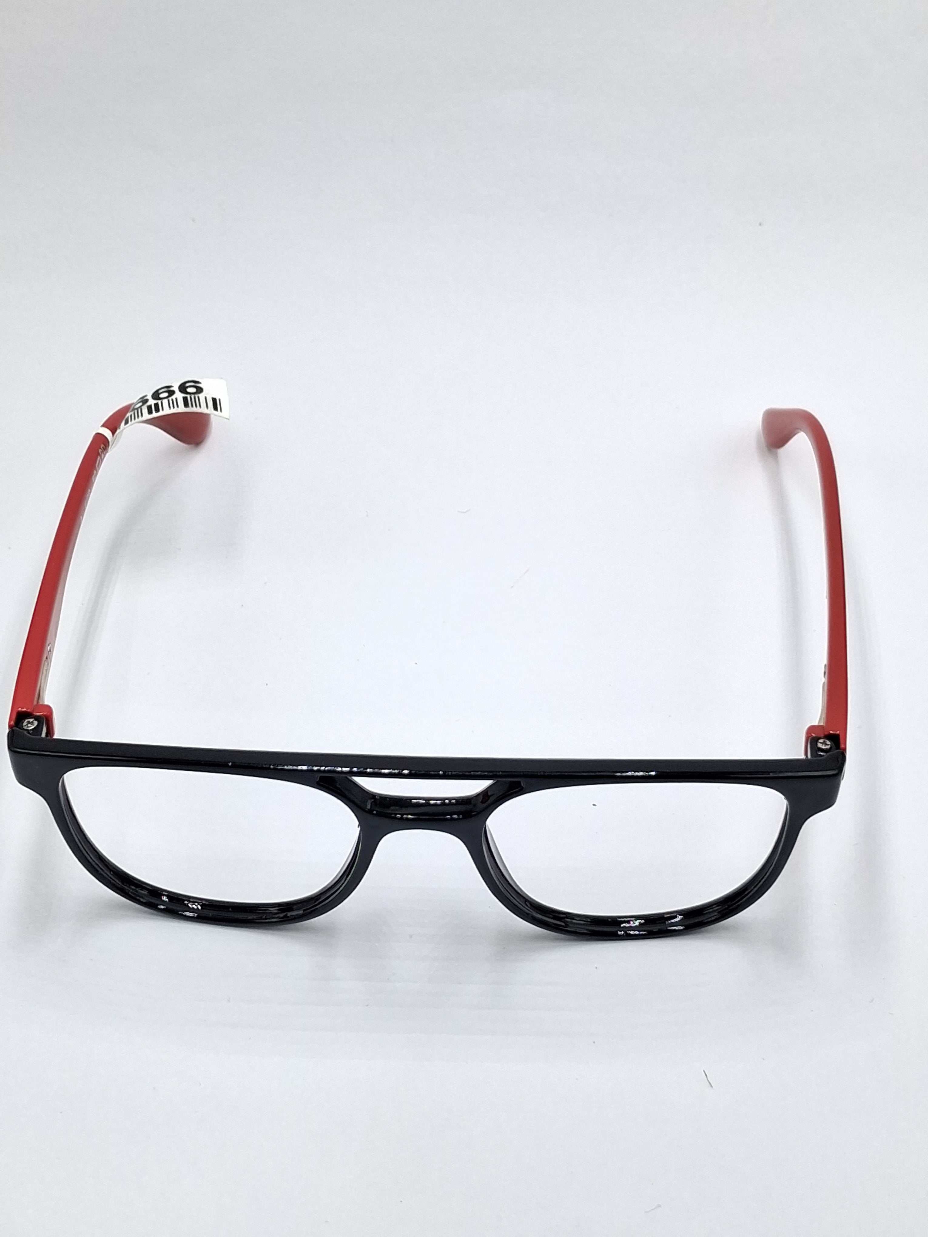 vision plus double bar glossy black with red stick frame