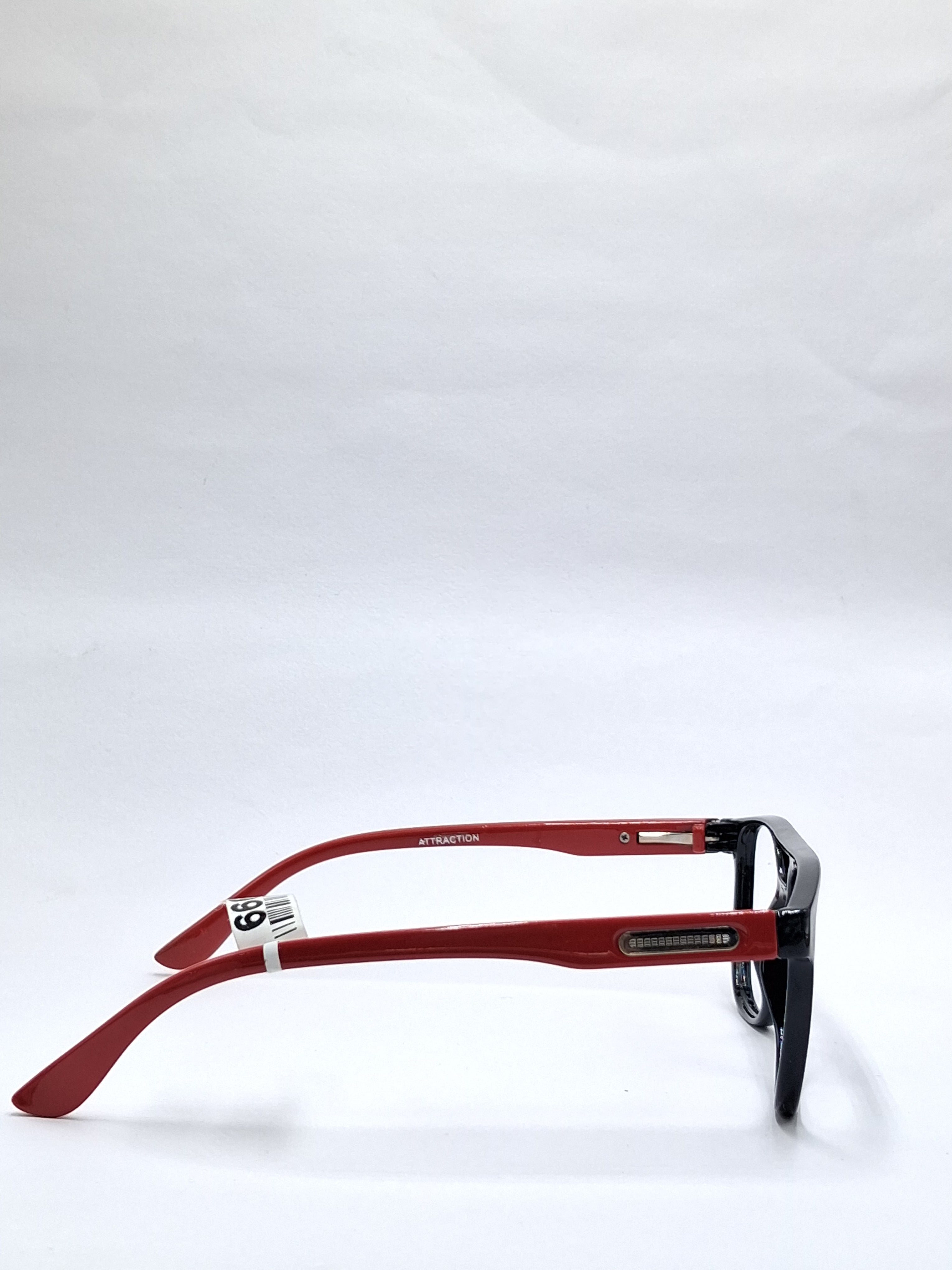 vision plus double bar glossy black with red stick frame